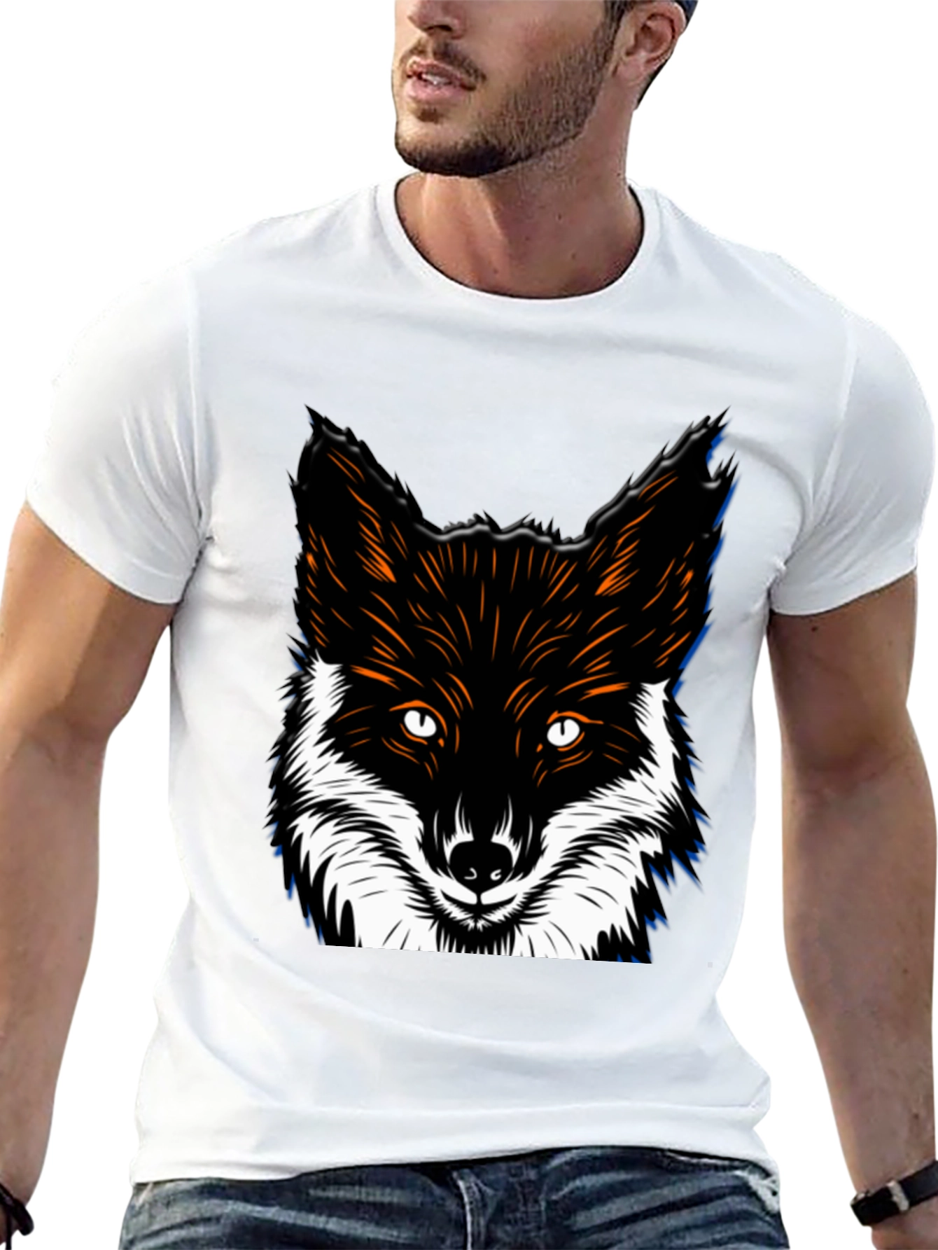 Fox Head Graphic Tee - Cool Animal Design