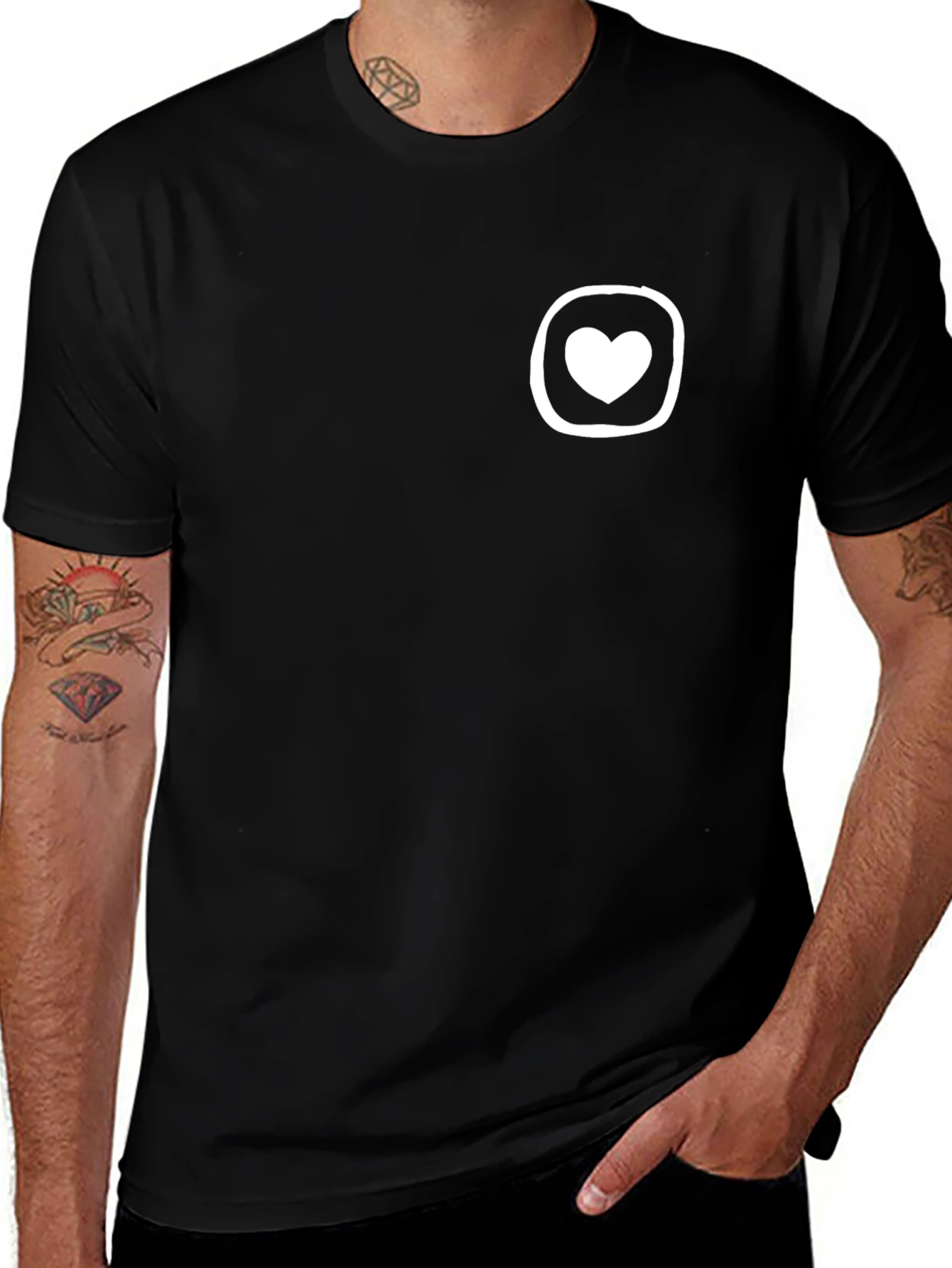 Heart Emblem T-Shirt - Modern Minimalist Design