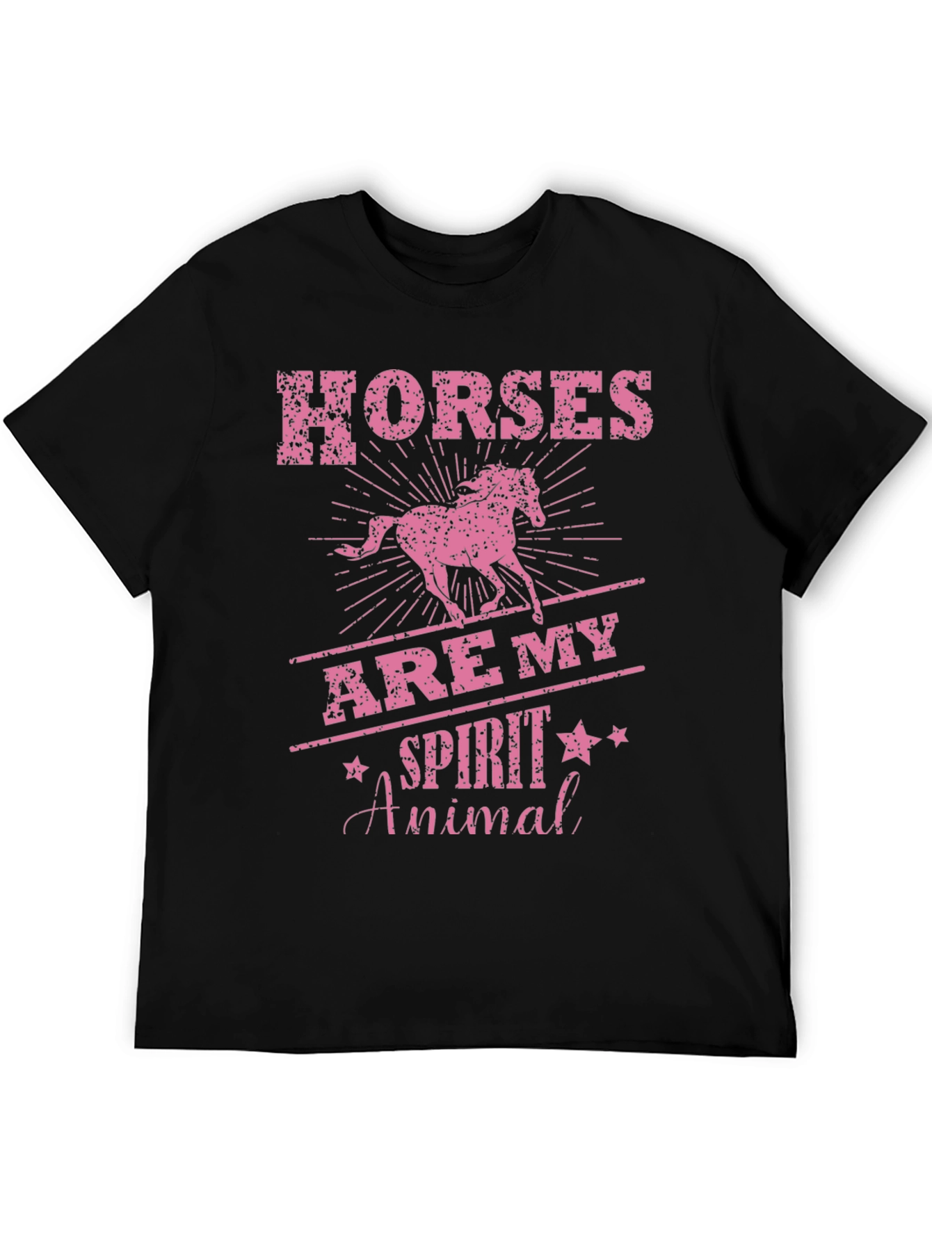 Horses Are My Spirit Animal Black T-Shirt