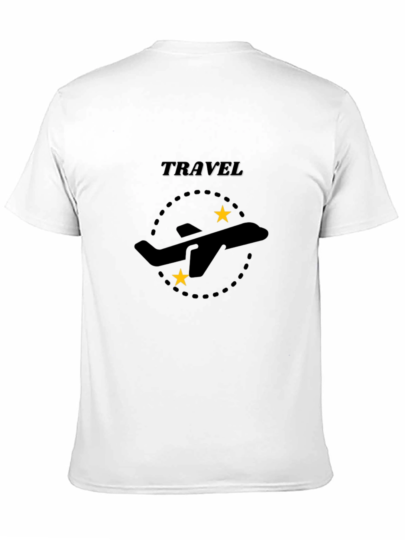 Travel Airplane Graphic Tee - Black