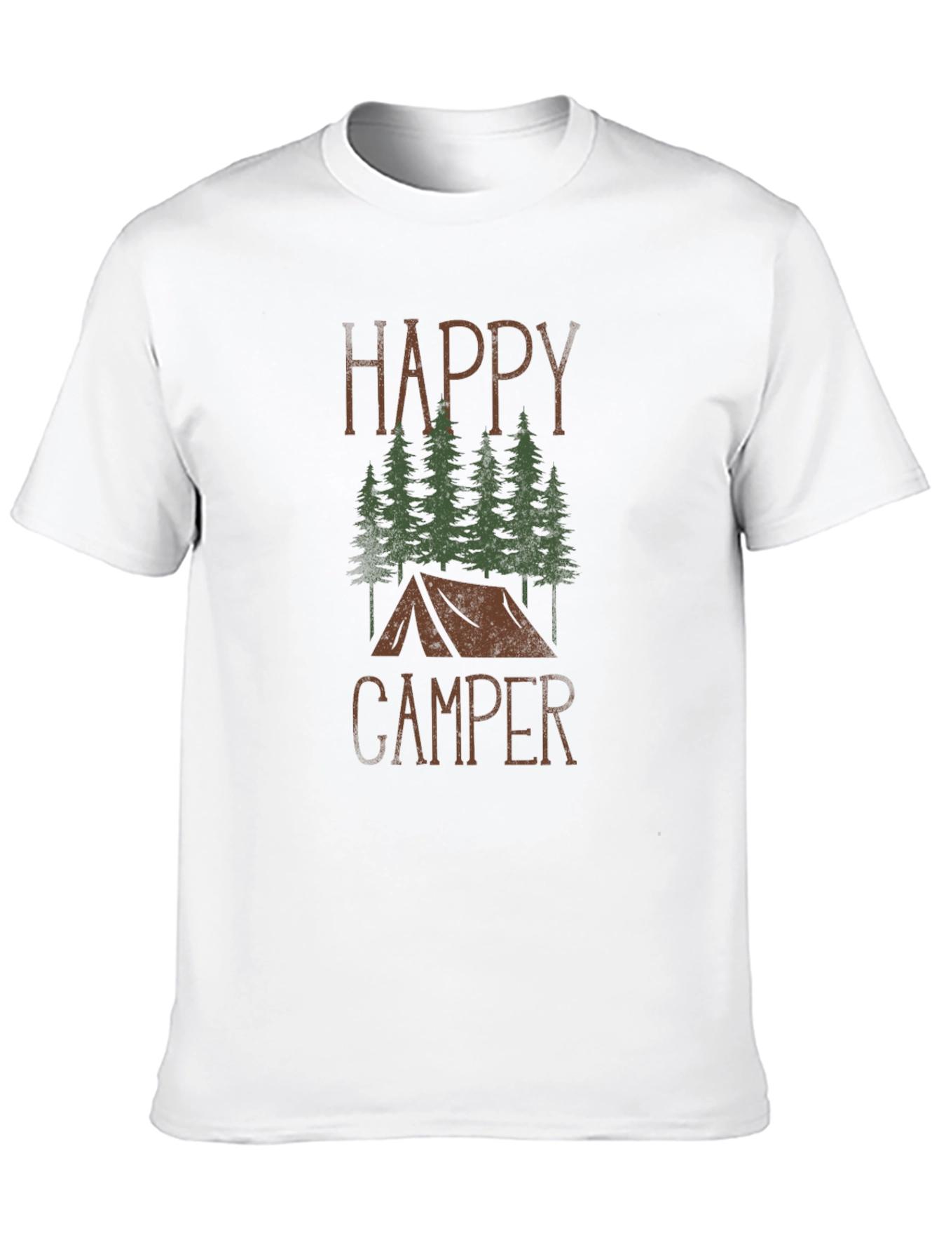 Happy Camper Graphic T-Shirt - Camping Adventure Tee