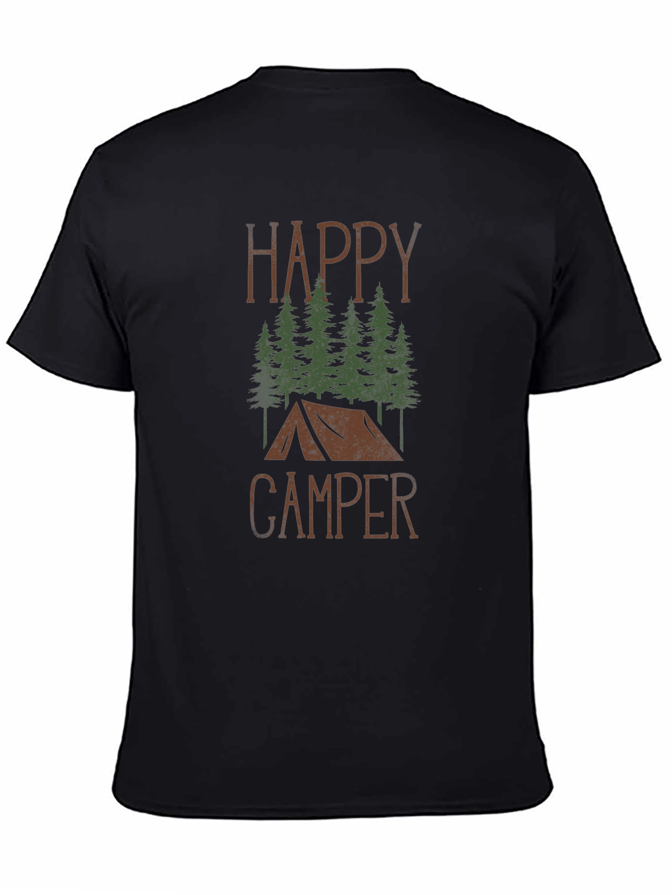 Happy Camper Graphic T-Shirt - Camping Adventure Tee