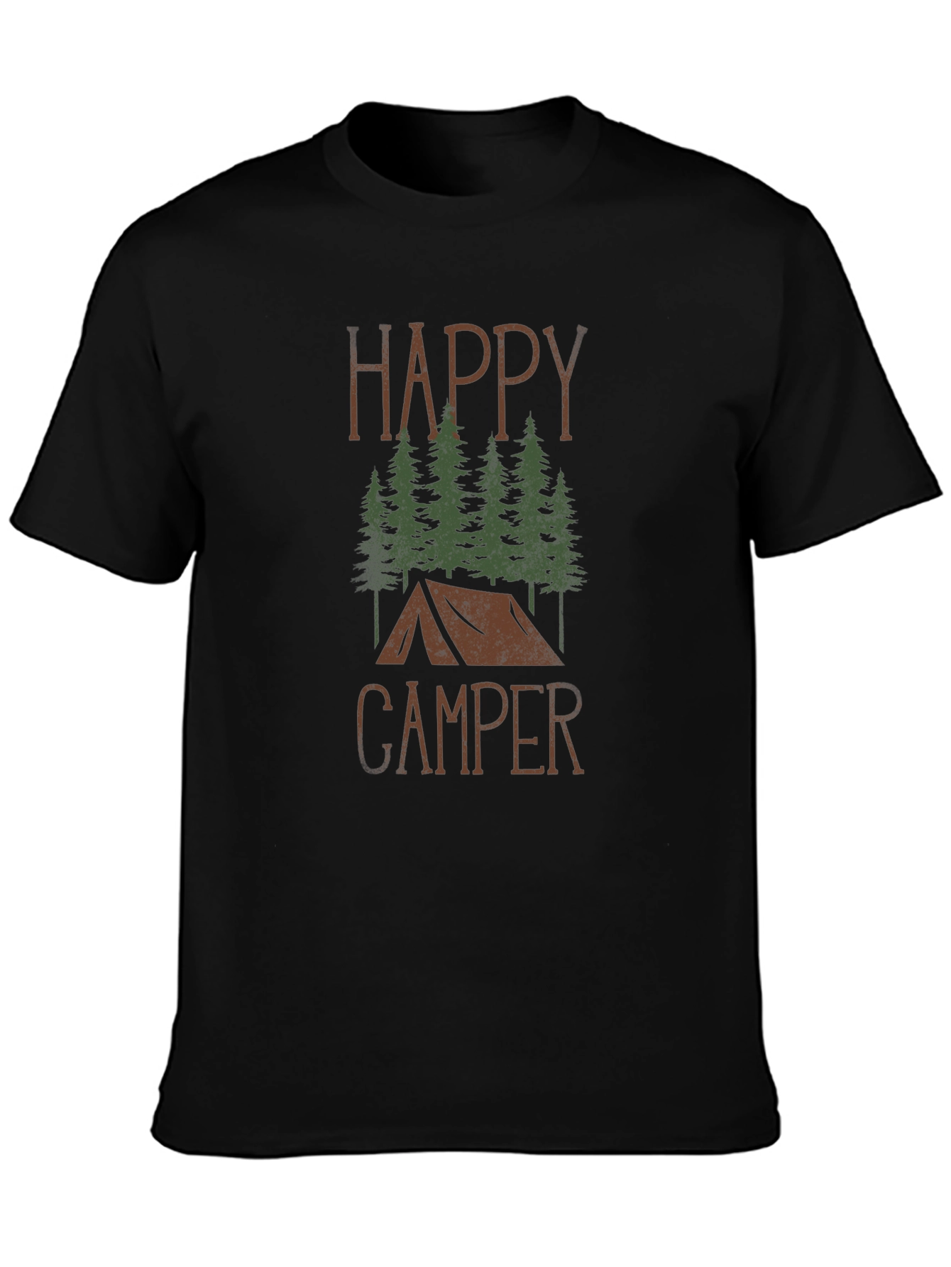 Happy Camper Graphic T-Shirt - Camping Adventure Tee