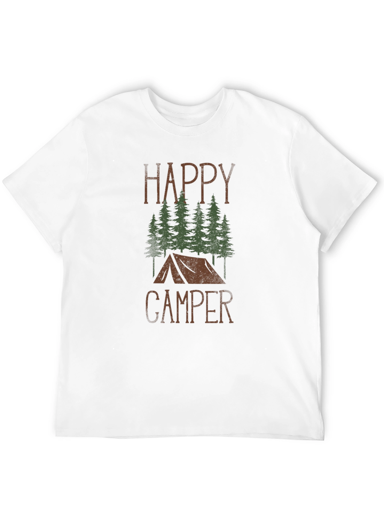 Happy Camper Graphic T-Shirt - Camping Adventure Tee