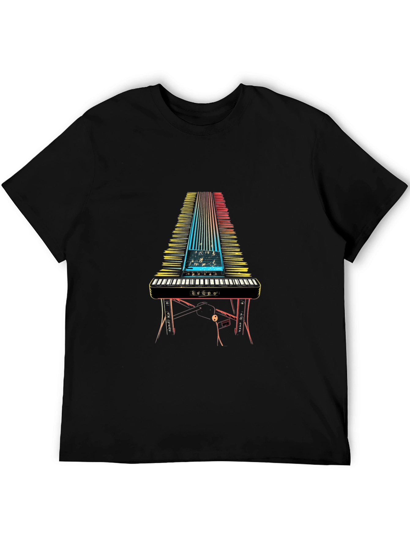 Keyboard Synthwave Tee - Musician Graphic T-Shirt