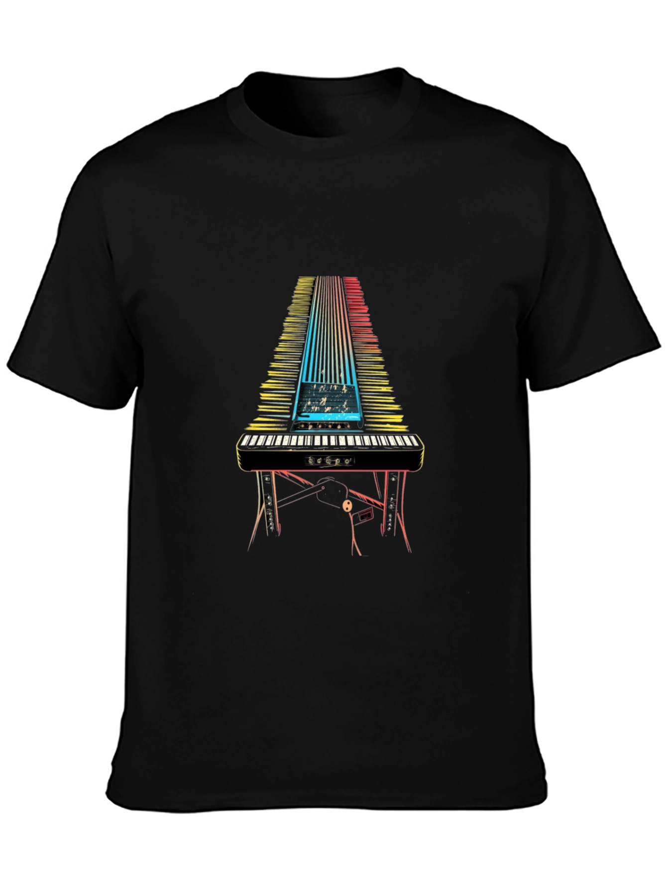 Keyboard Synthwave Tee - Musician Graphic T-Shirt