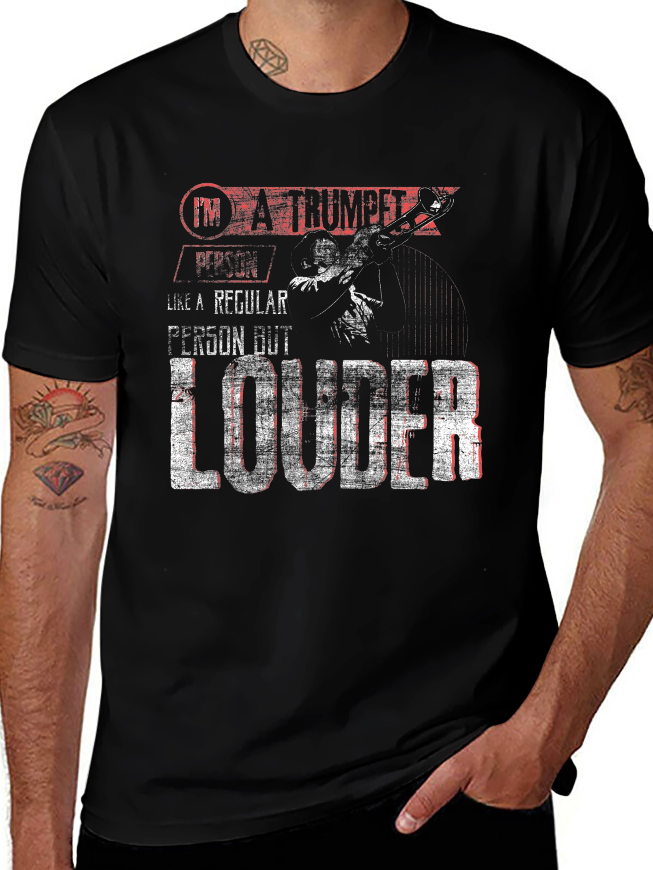 Trumpet Player Loud T-Shirt - Band Instrument Tee