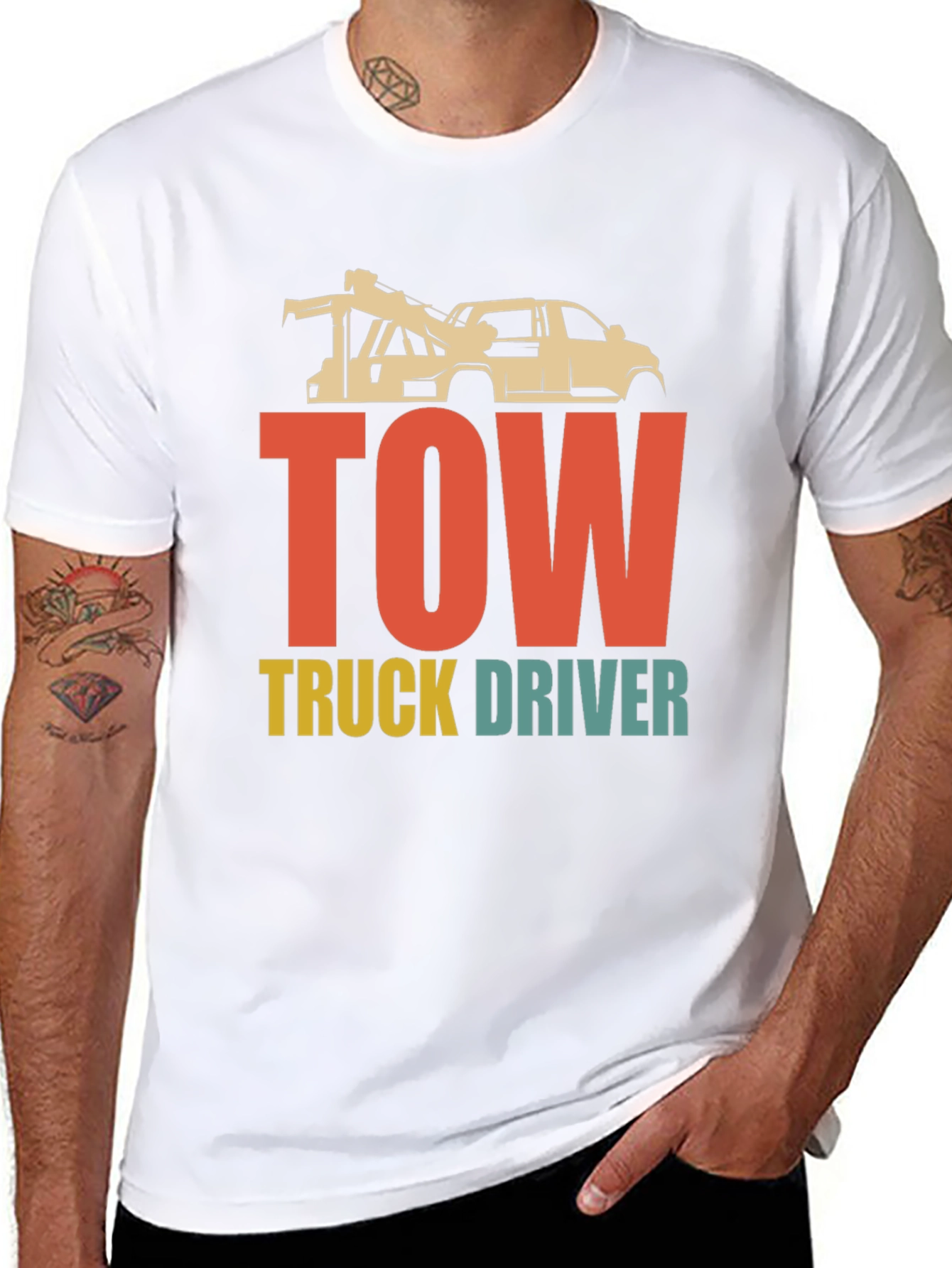 Tow Truck Driver Graphic T-Shirt