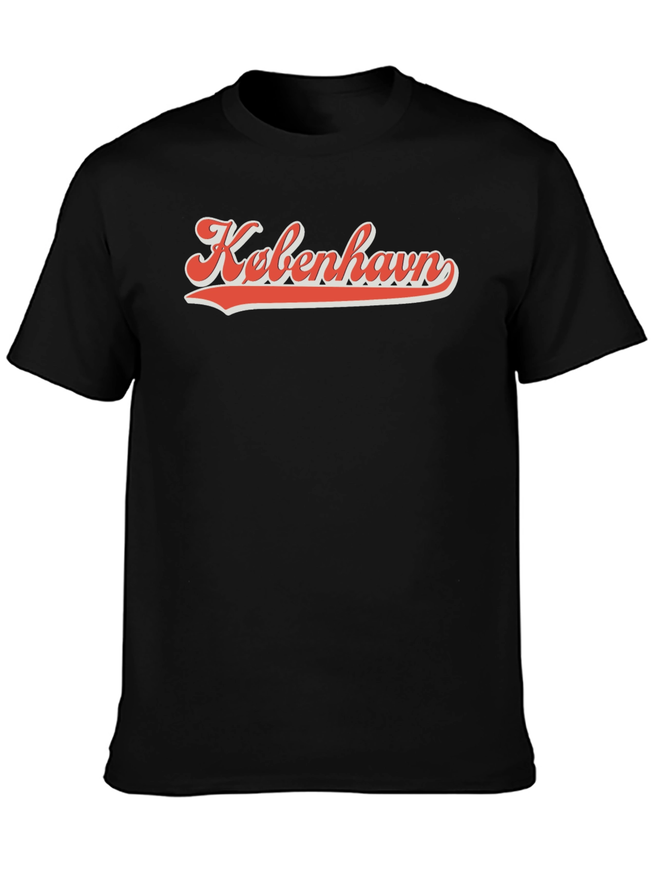 Kobenhavn Black T-Shirt - Retro Style
