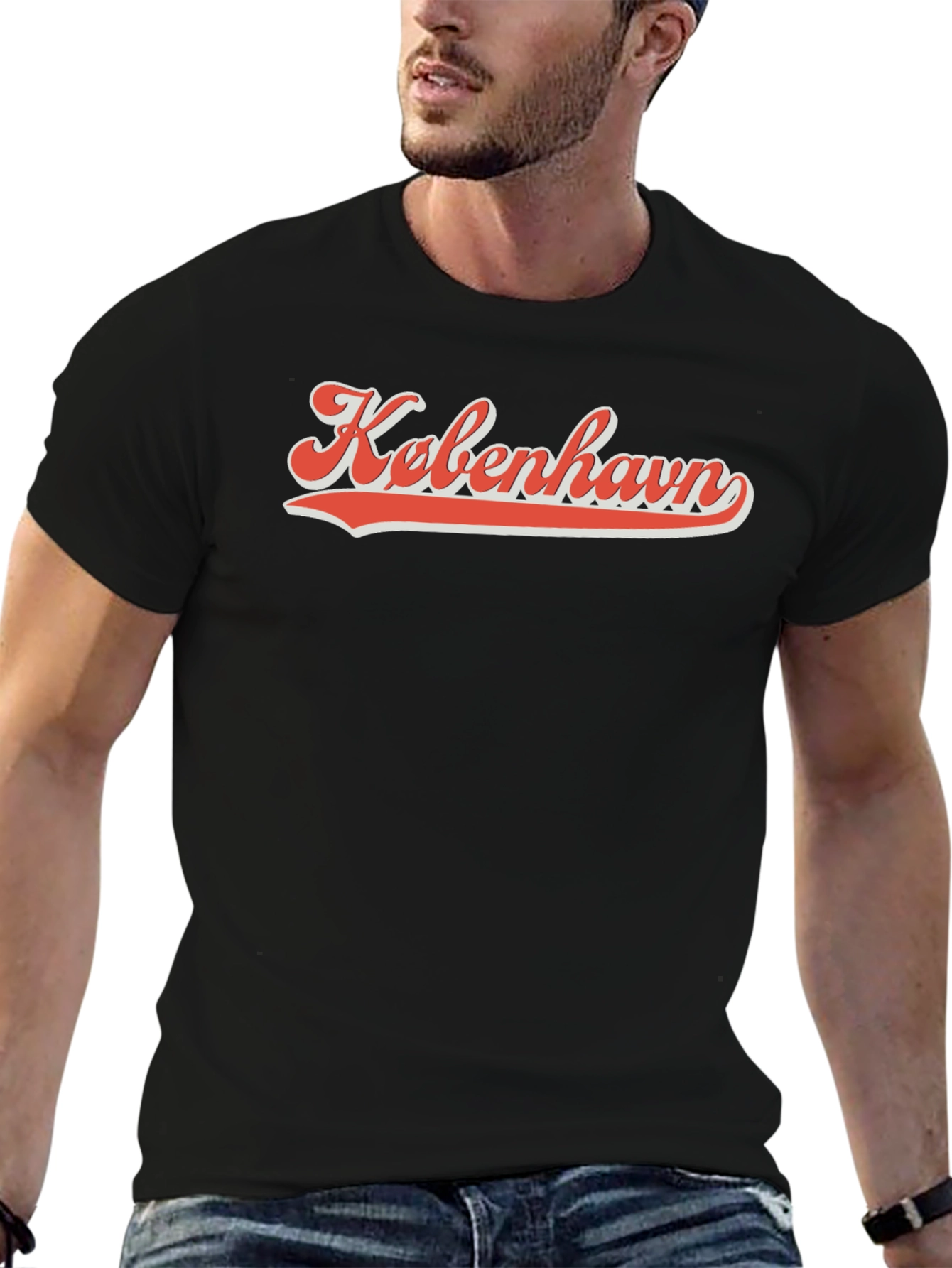 Kobenhavn Black T-Shirt - Retro Style