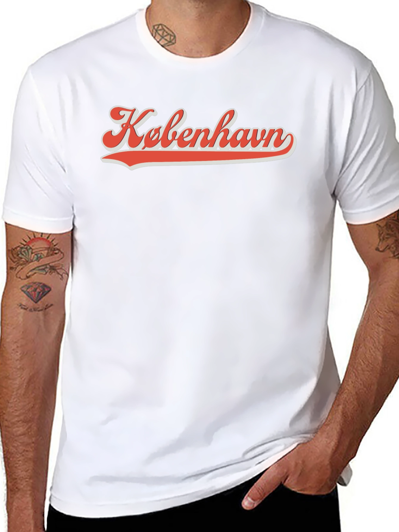 Kobenhavn Black T-Shirt - Retro Style