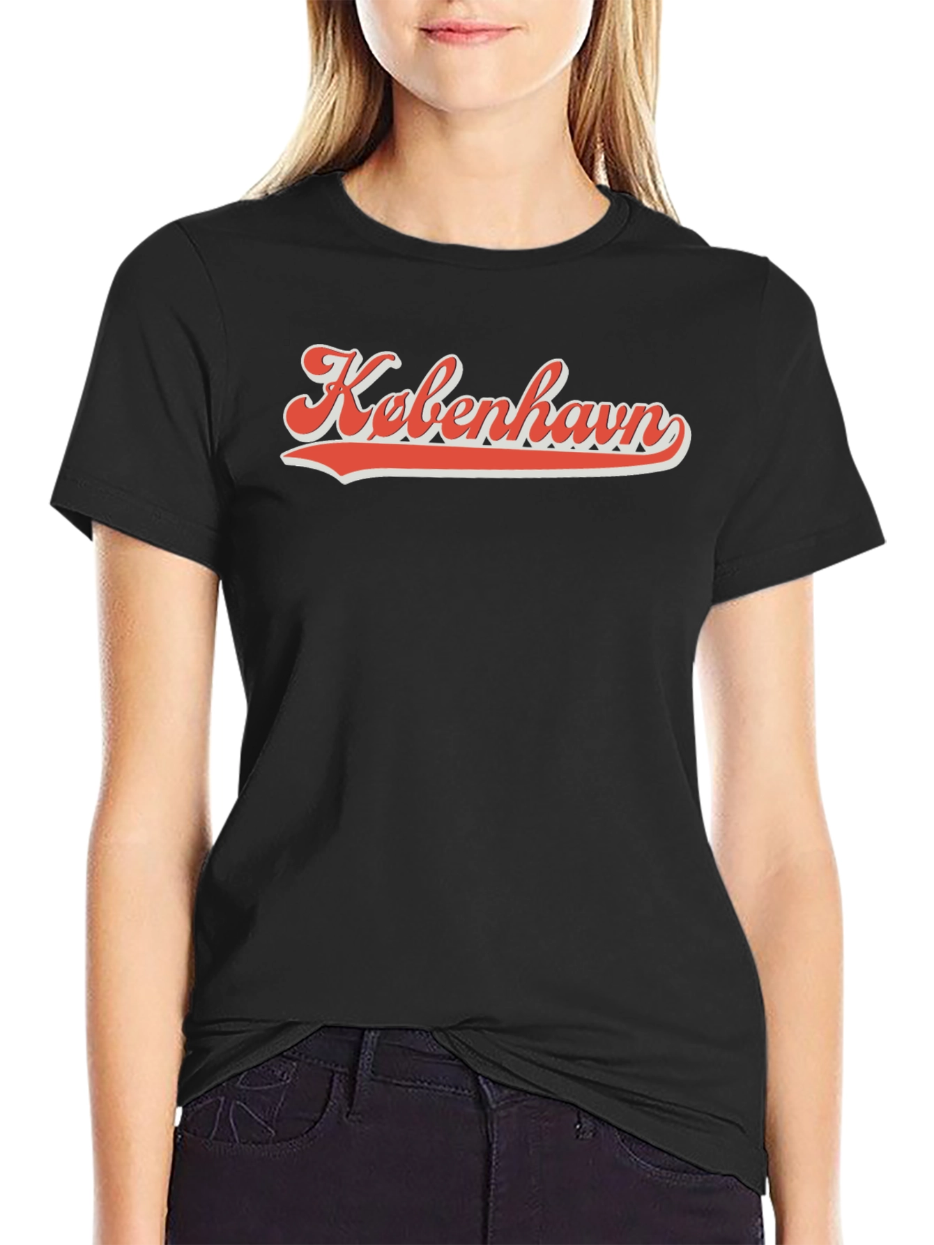 Kobenhavn Black T-Shirt - Retro Style