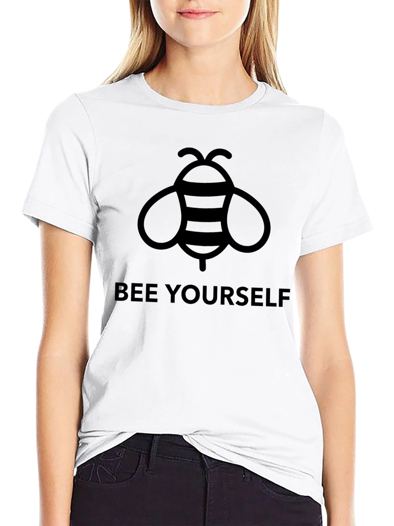 Bee Yourself Graphic T-Shirt - Black Cotton Tee