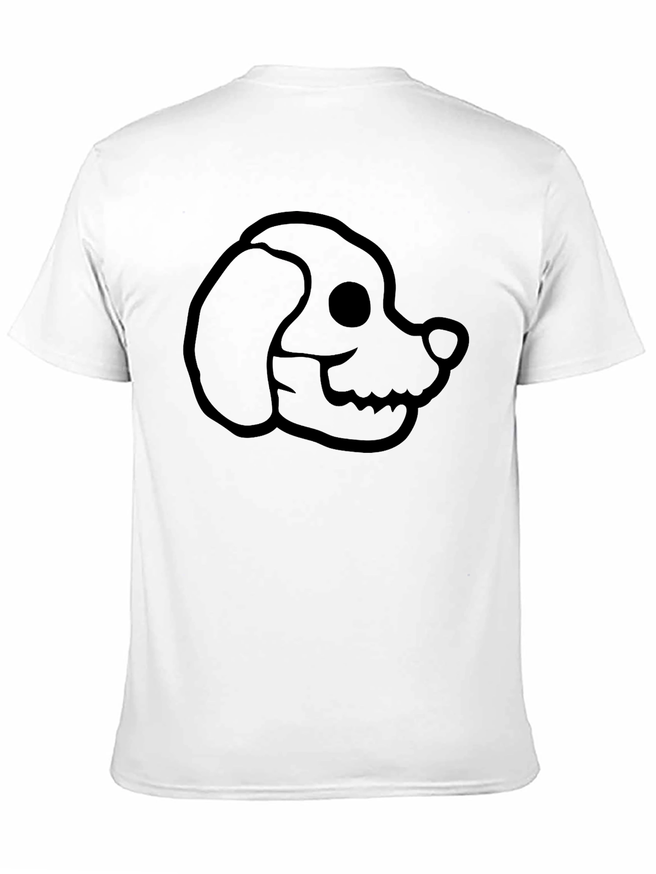 Dog Skeleton Head Black T-Shirt