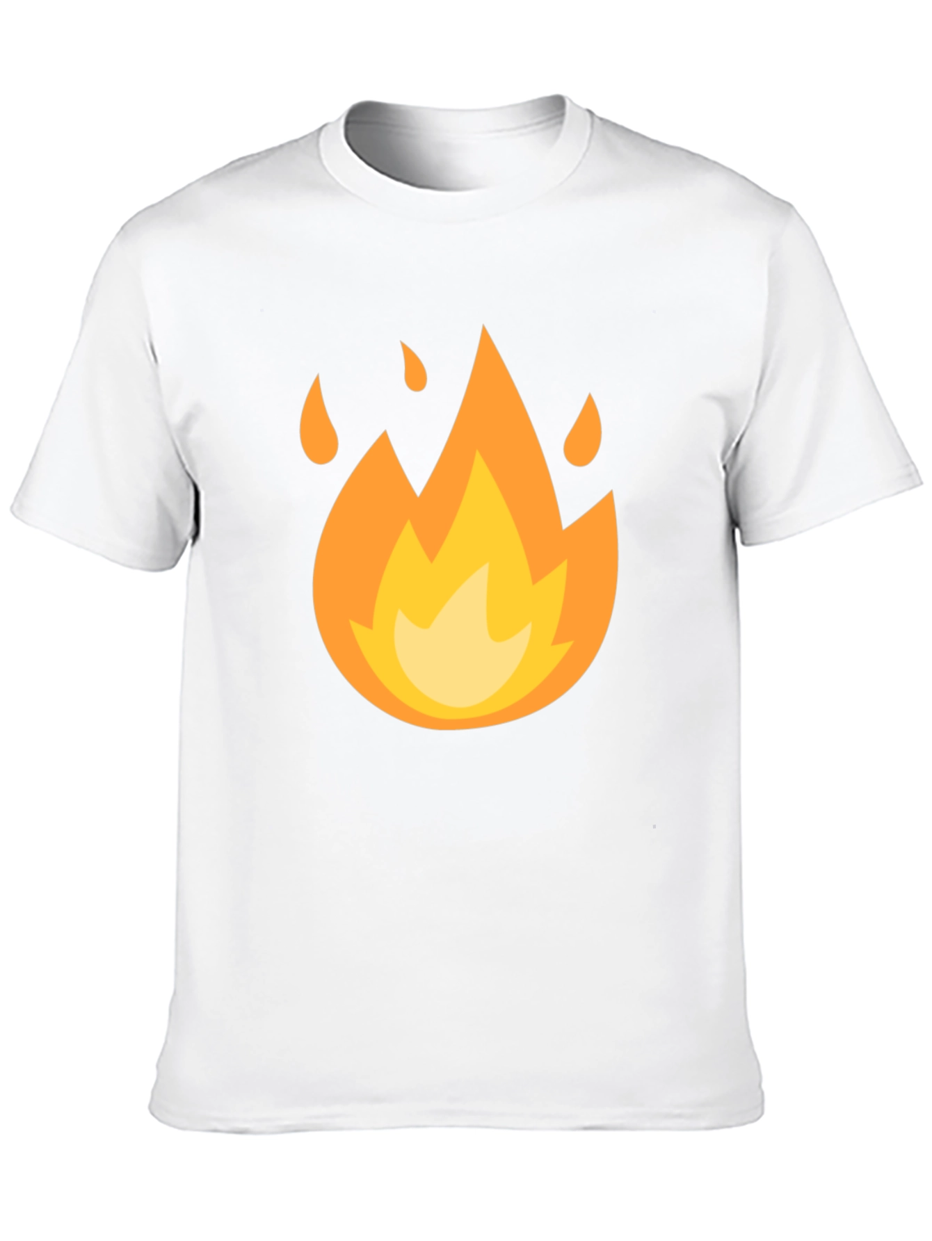 Flame Graphic Tee - Trendy Black T-Shirt