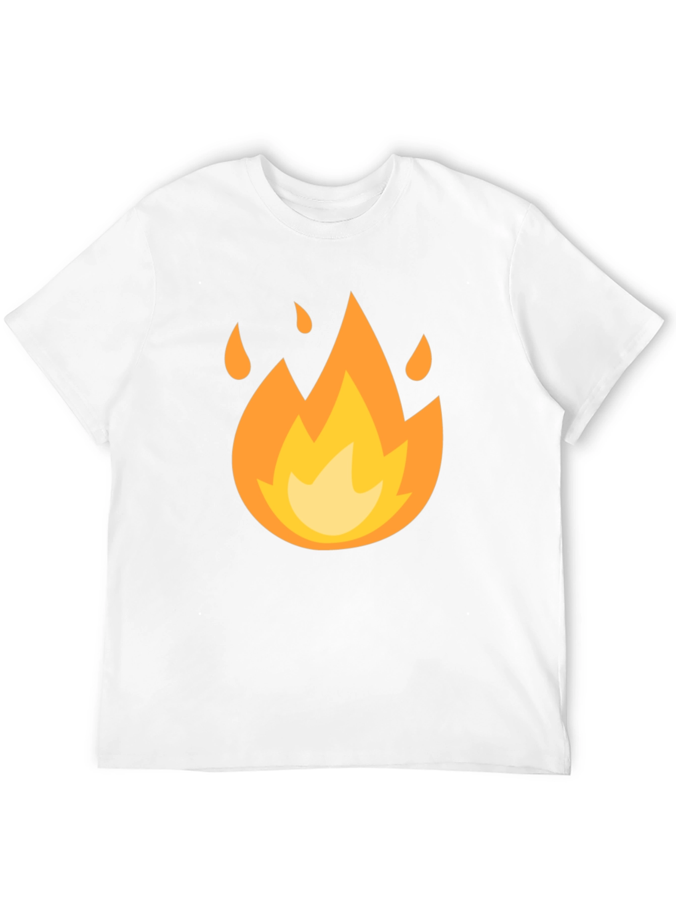 Flame Graphic Tee - Trendy Black T-Shirt