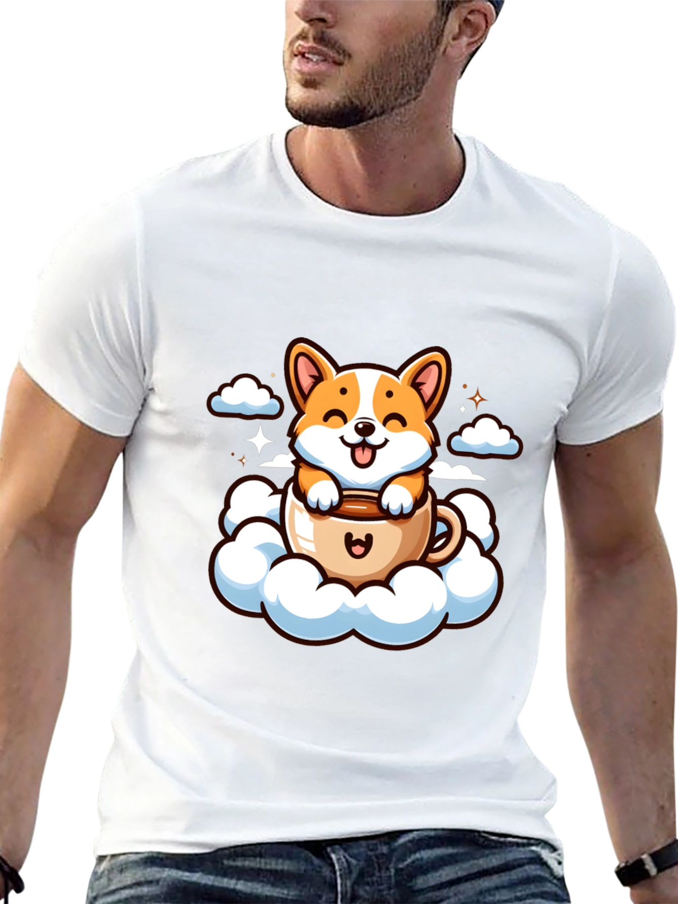 Cute Corgi in Cup Tee