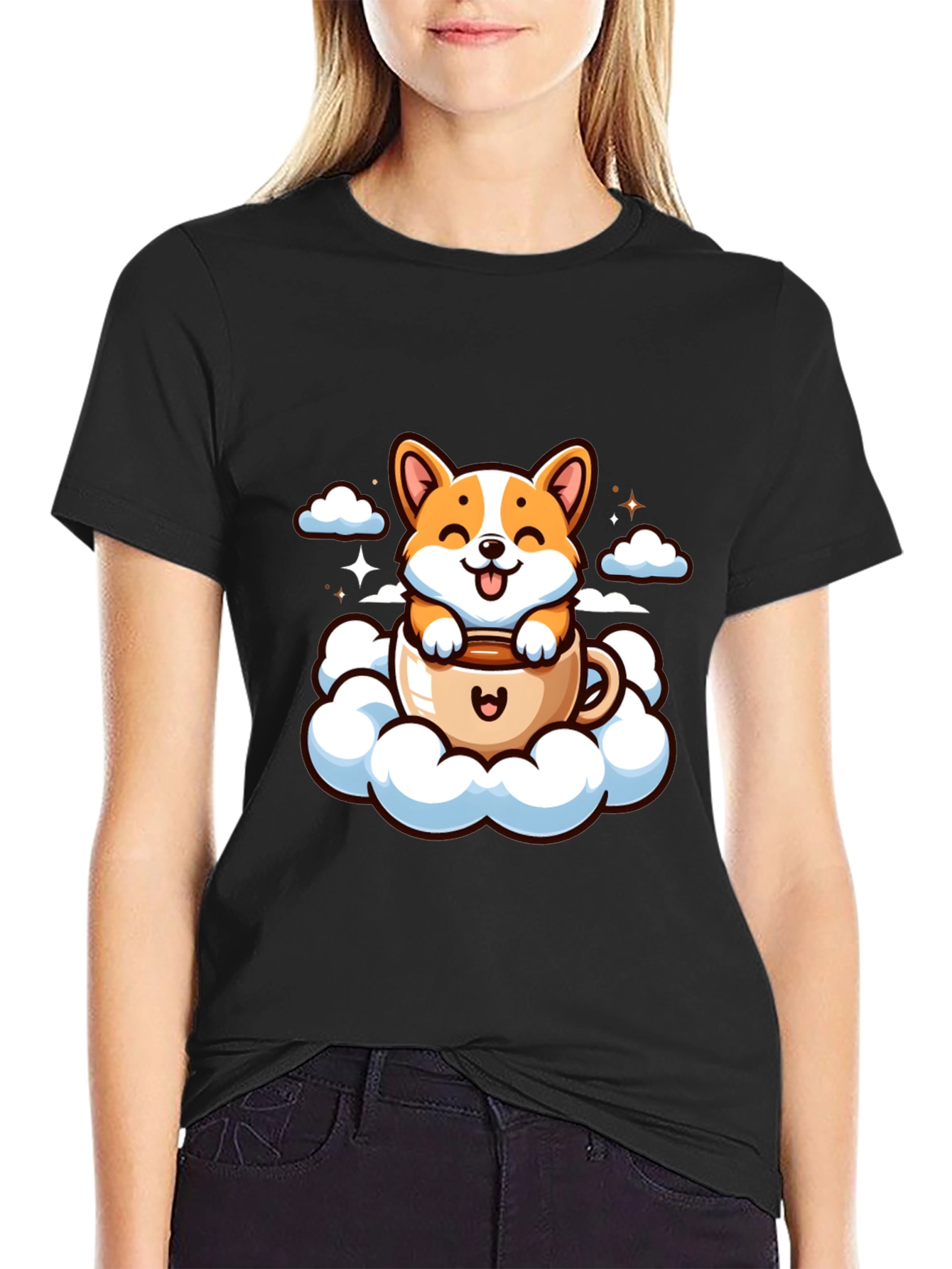 Cute Corgi in Cup Tee