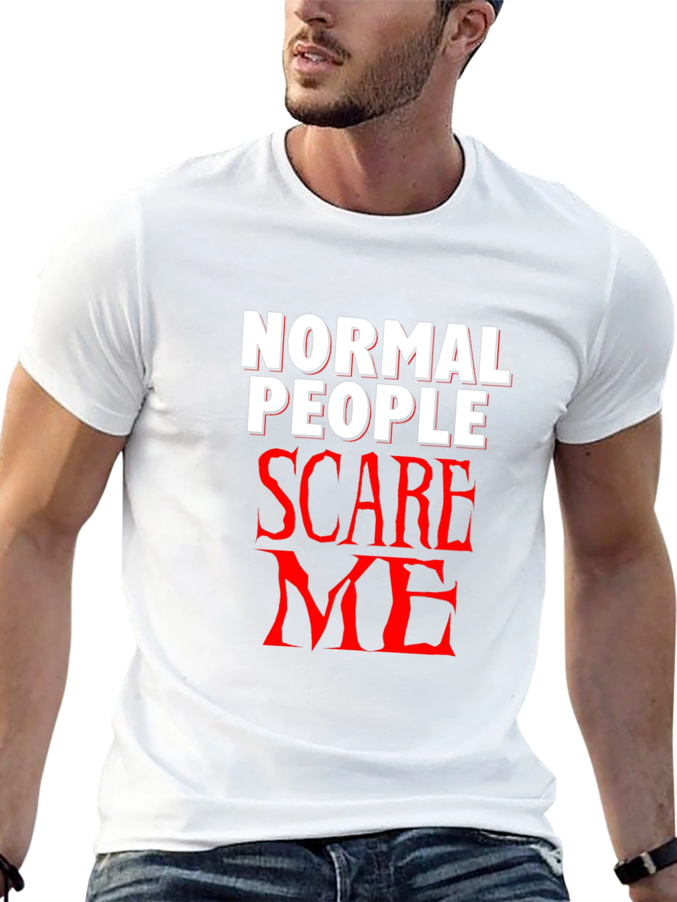 Normal People Scare Me Black T-Shirt