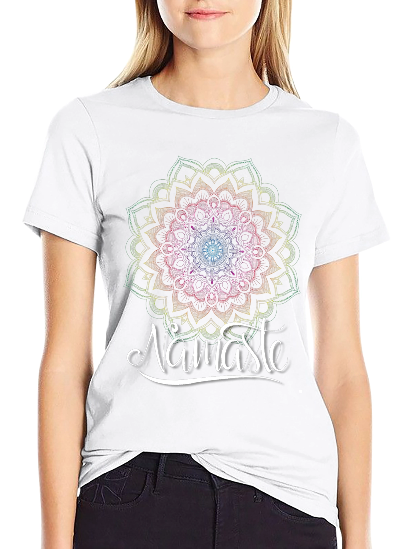 Namaste Mandala Graphic T-Shirt