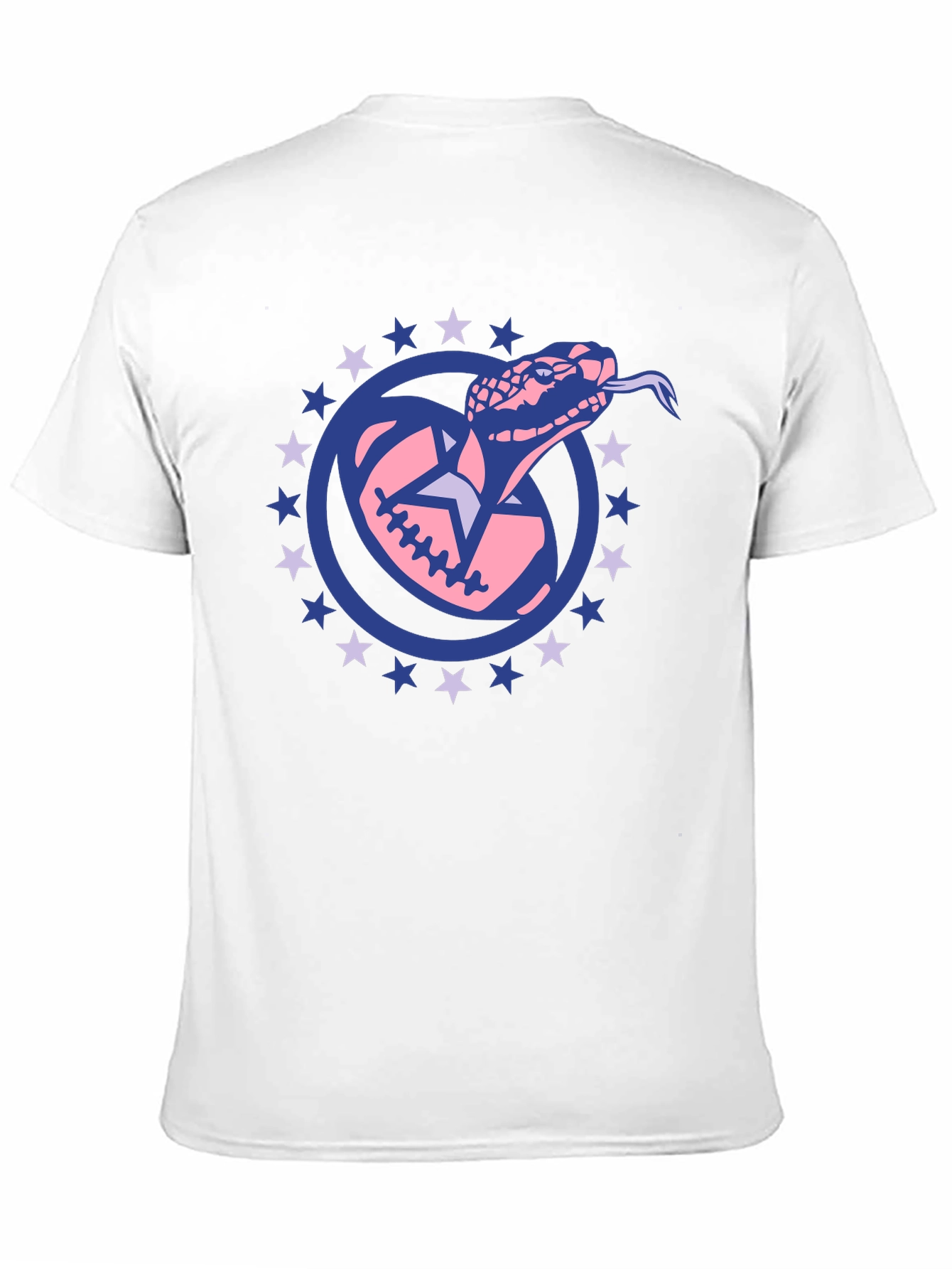 Snake Football Star Tee - Black Cotton T-Shirt