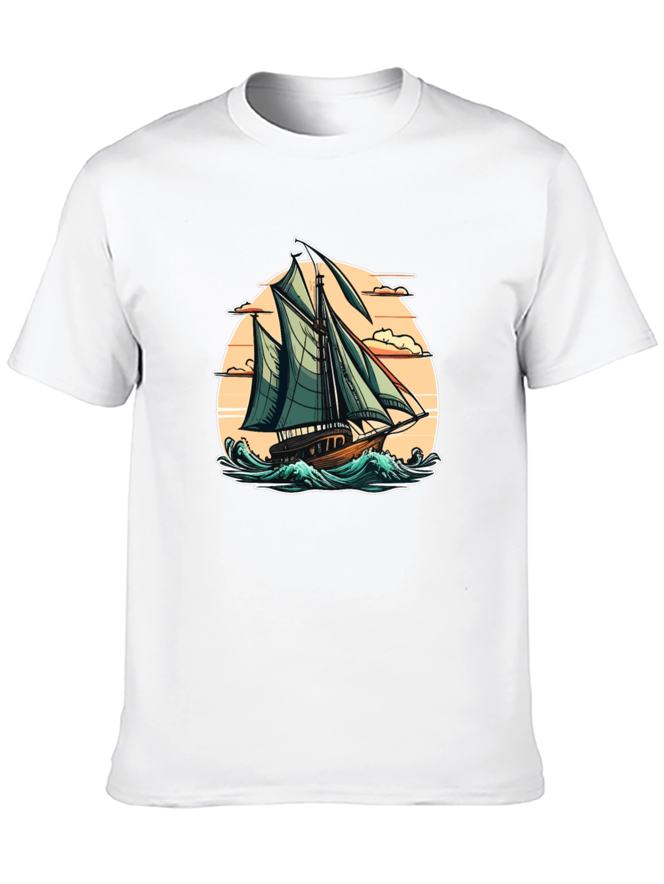 Sailboat Graphic Tee - Coastal Style