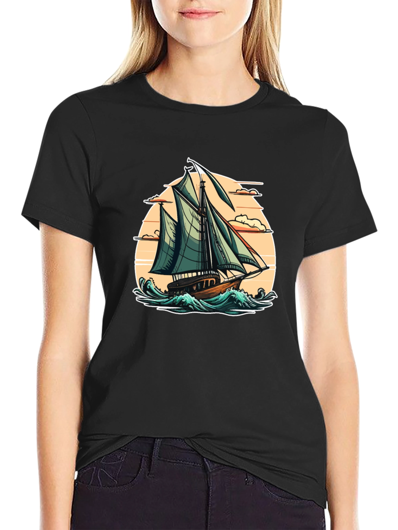 Sailboat Graphic Tee - Coastal Style