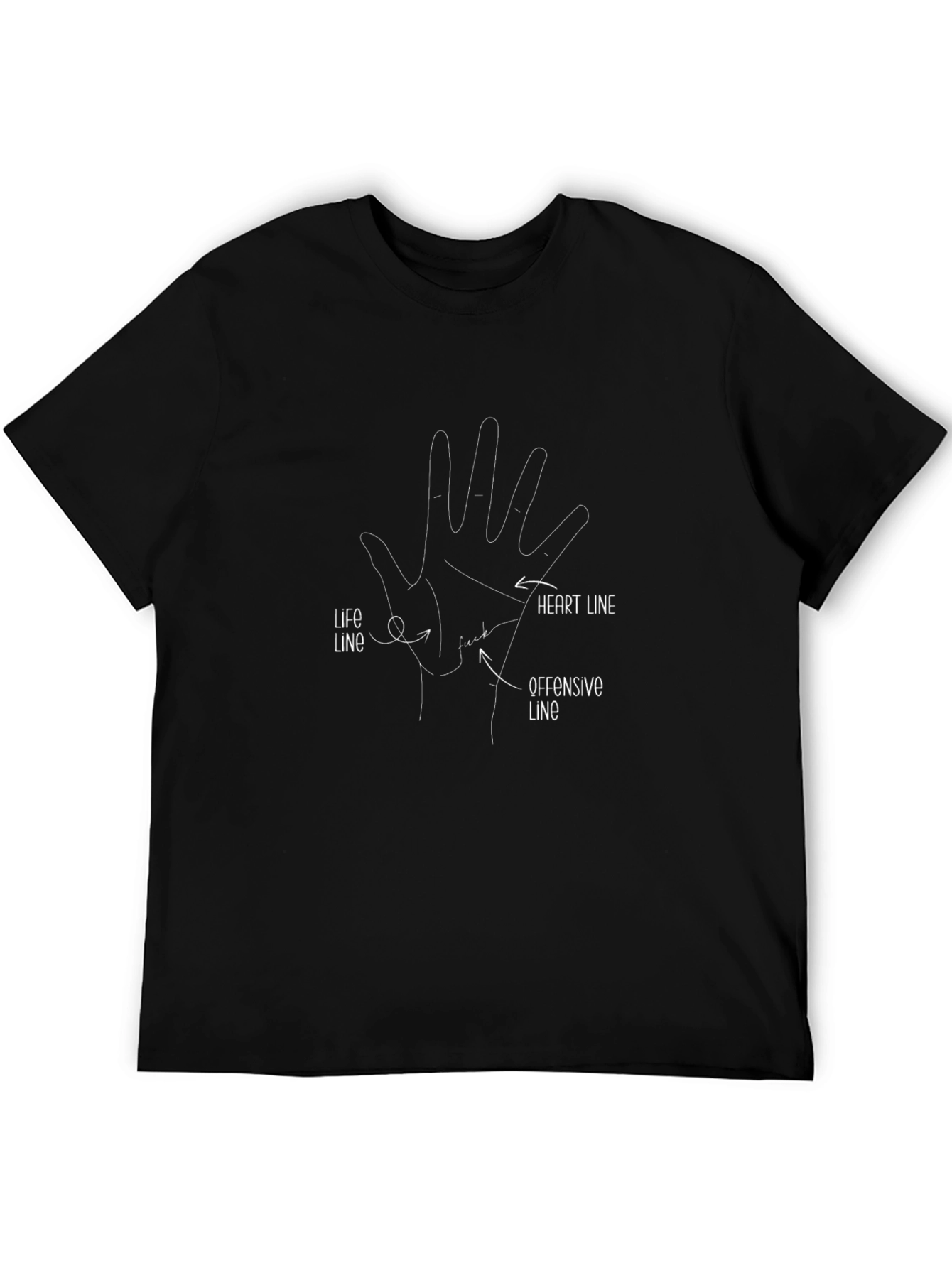 Palm Reading Funny Offensive Line T-Shirt