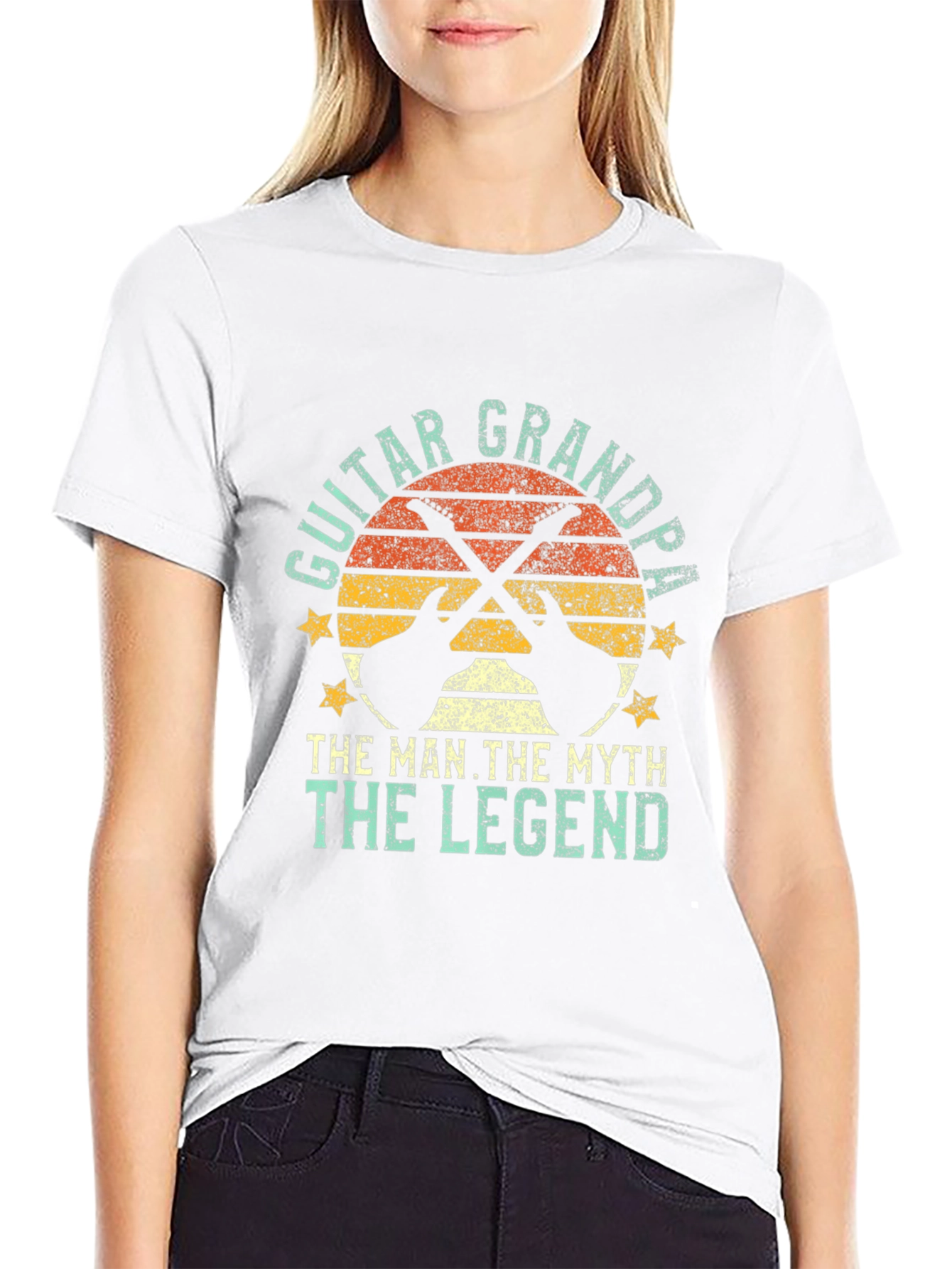 Guitar Grandpa Graphic Tee: The Man Myth Legend T-Shirt