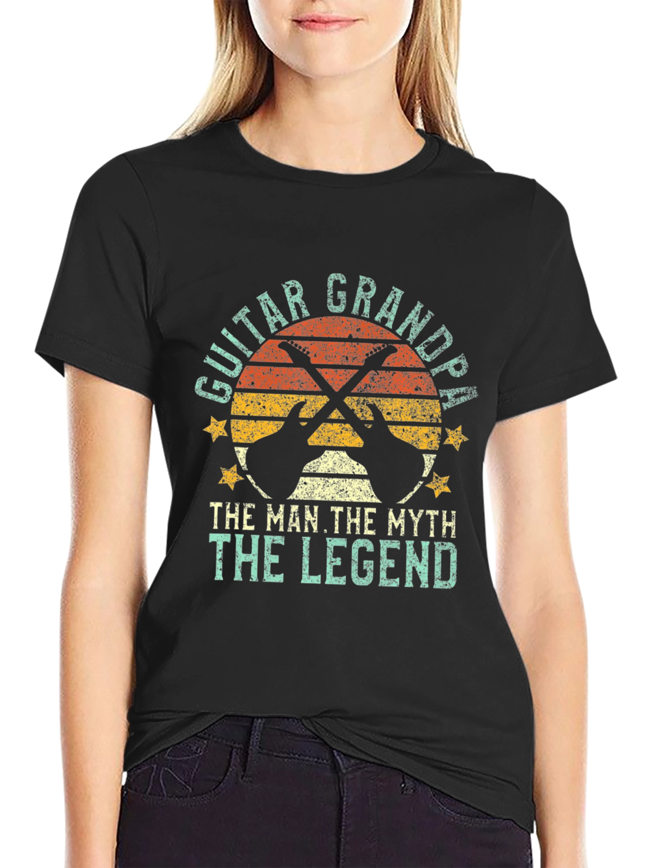 Guitar Grandpa Graphic Tee: The Man Myth Legend T-Shirt