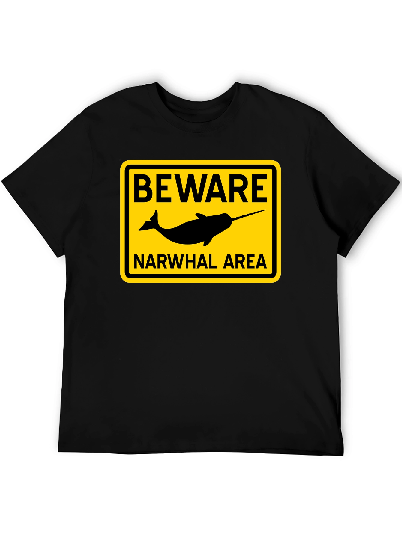 Beware Narwhal Area T-Shirt - Funny Ocean Tee