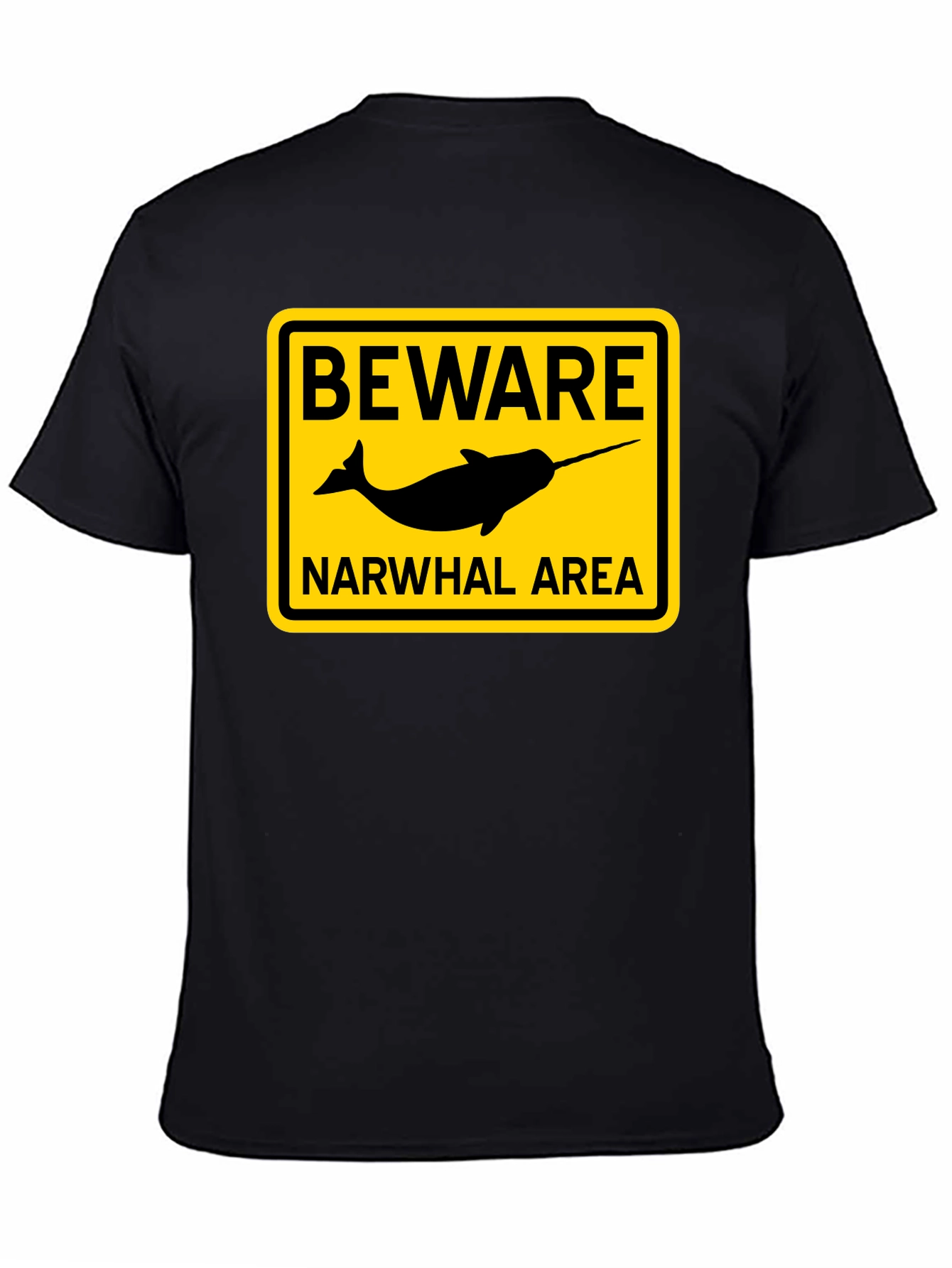 Beware Narwhal Area T-Shirt - Funny Ocean Tee