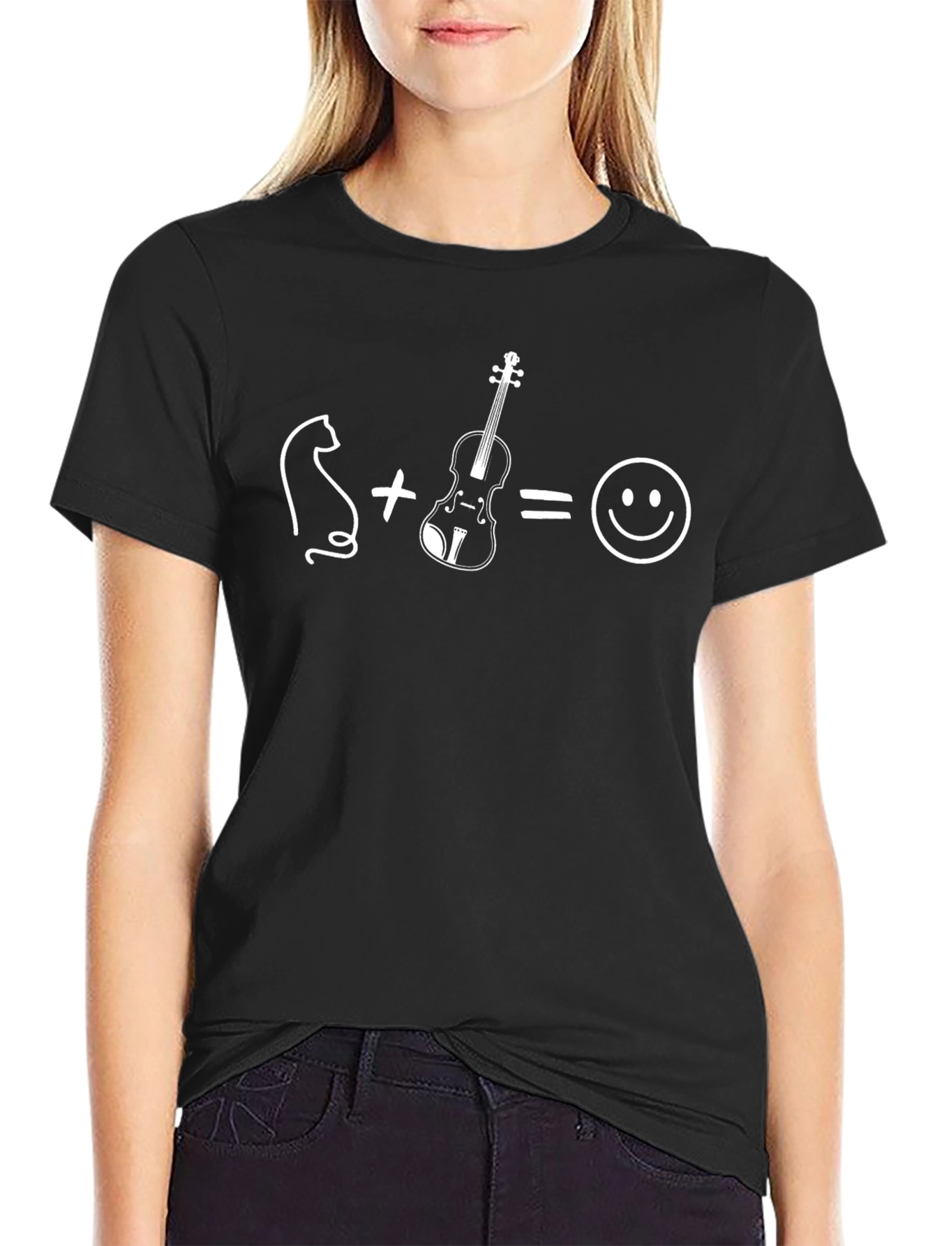 Cat + Violin = Happiness T-Shirt
