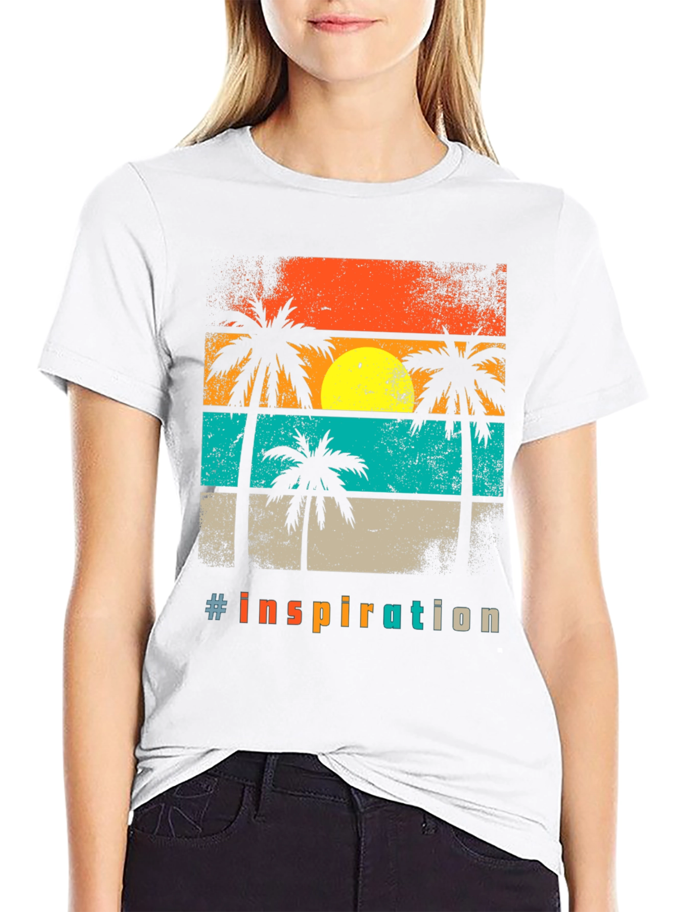 Inspirational Retro Palm Tree T-Shirt
