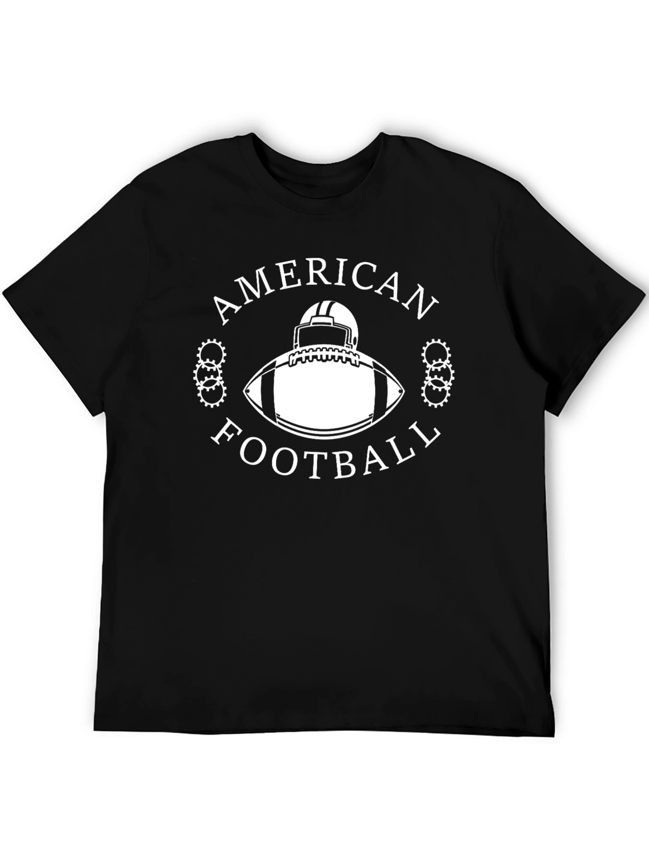 American Football Graphic T-Shirt - Black