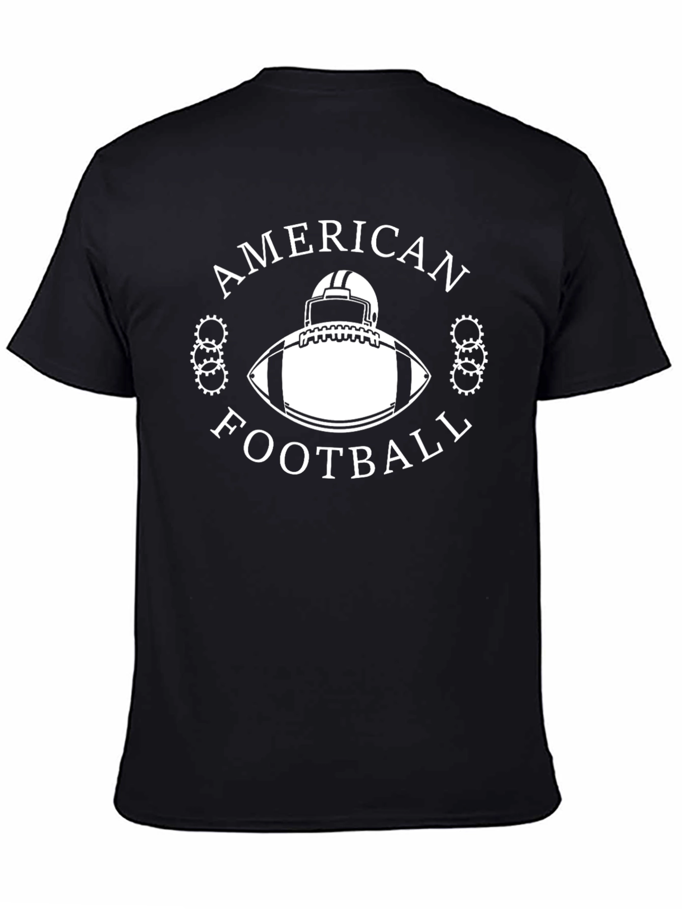 American Football Graphic T-Shirt - Black