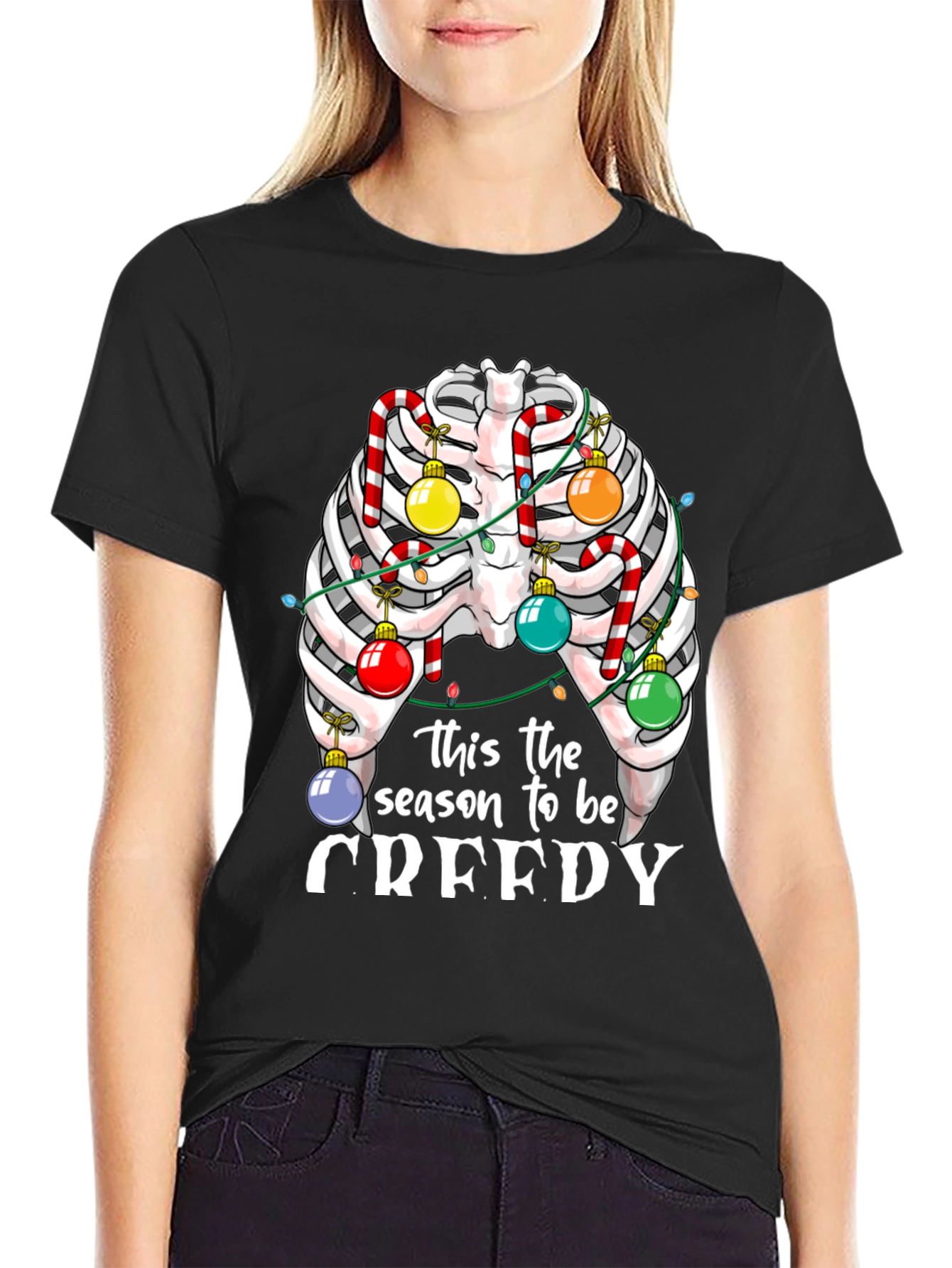 Creepy Christmas Skeleton T-Shirt