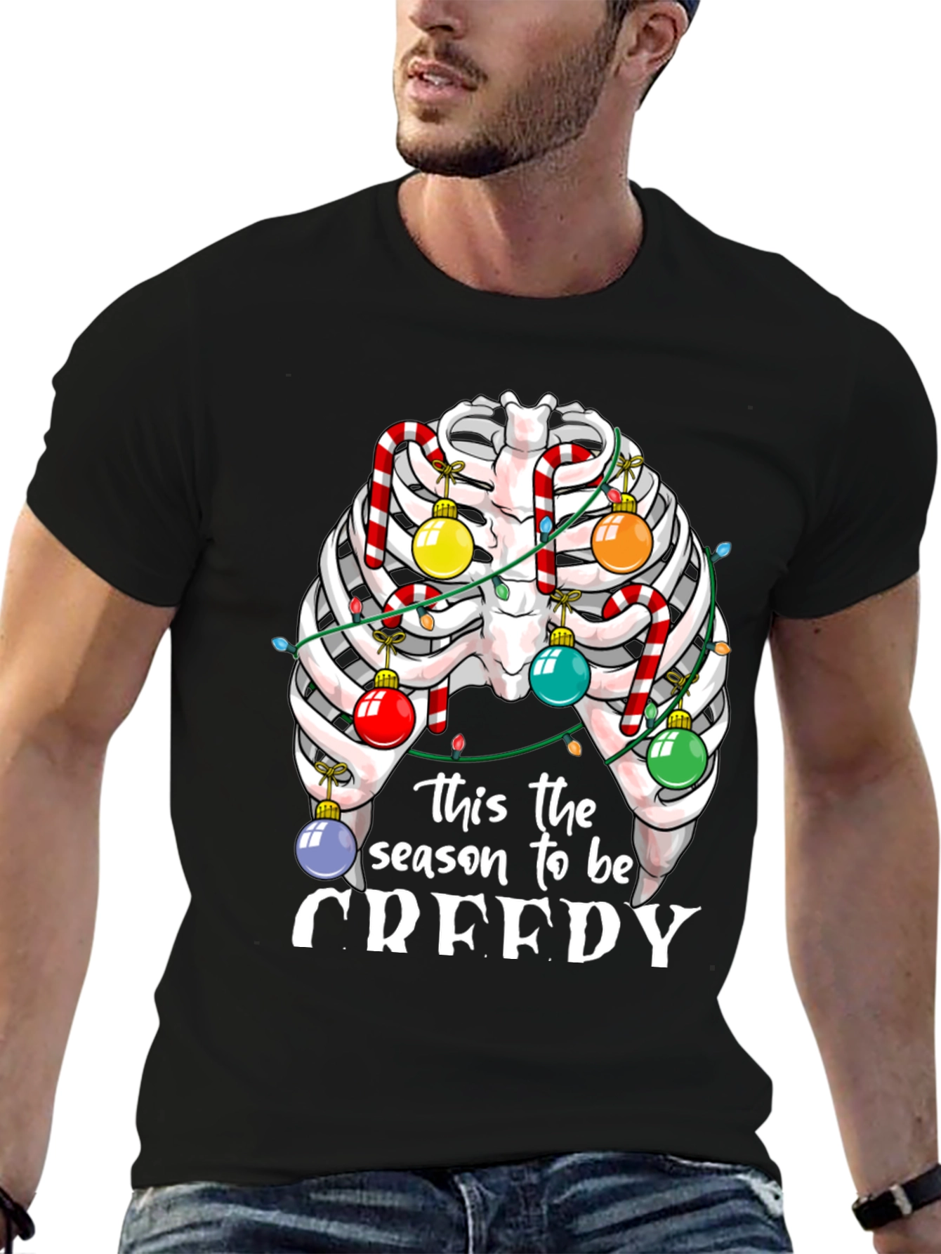 Creepy Christmas Skeleton T-Shirt