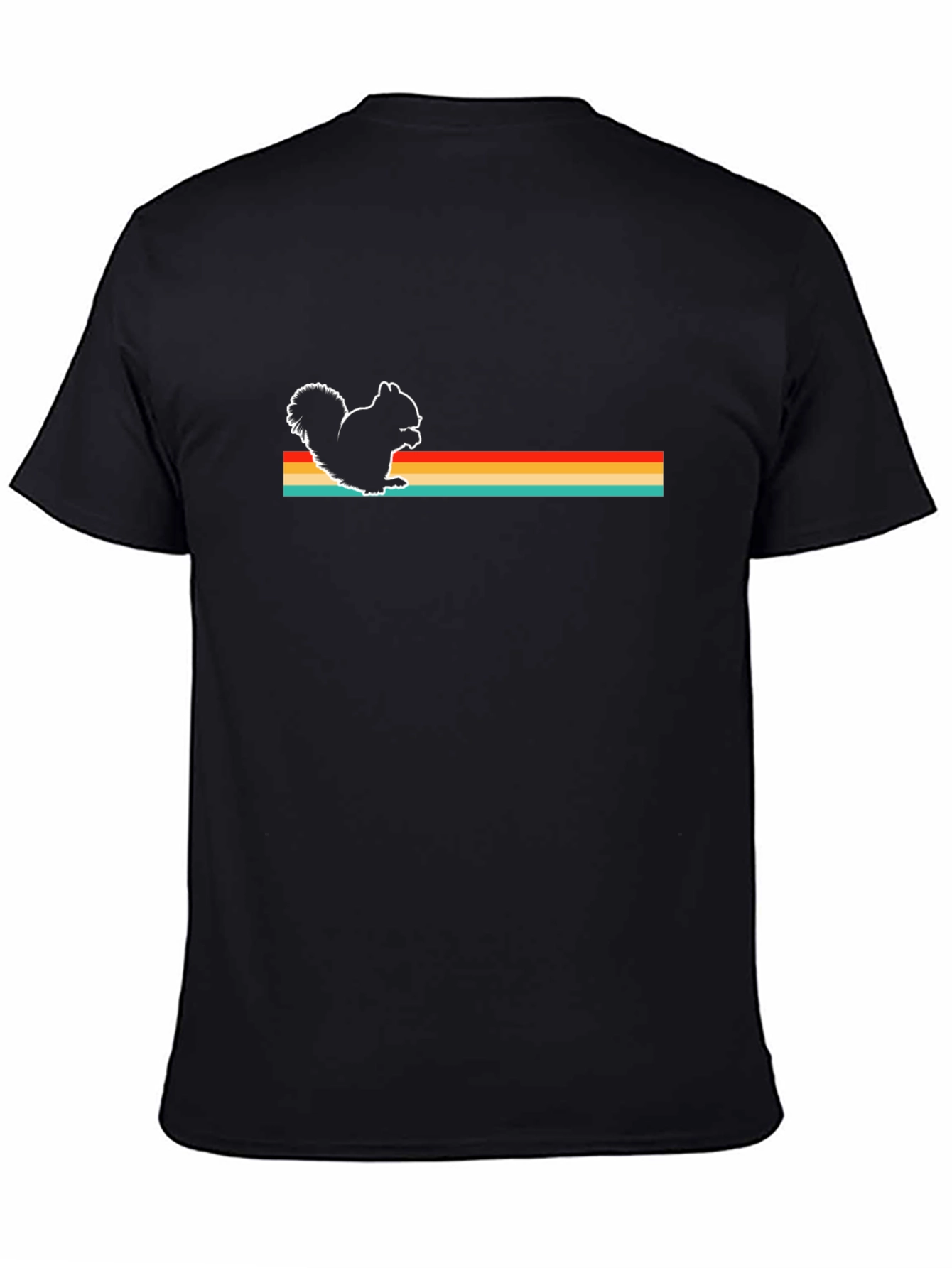 Retro Squirrel Black T-Shirt