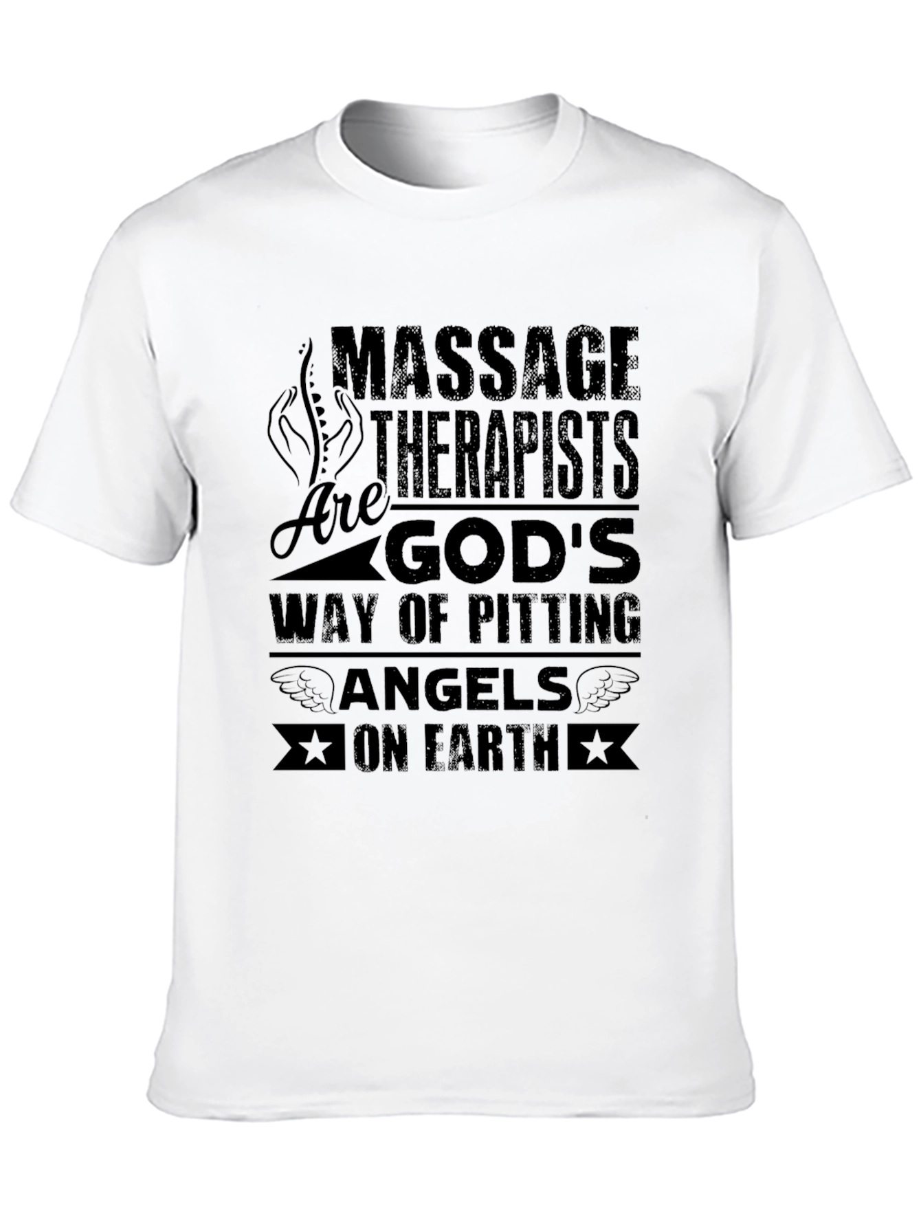 Massage Therapist Angels on Earth Graphic Tee
