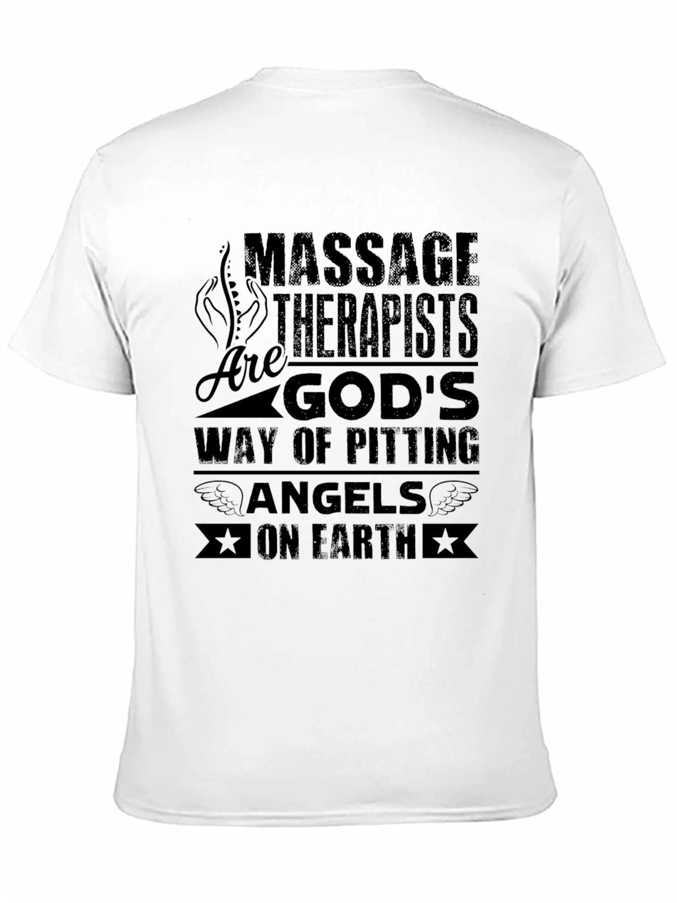 Massage Therapist Angels on Earth Graphic Tee