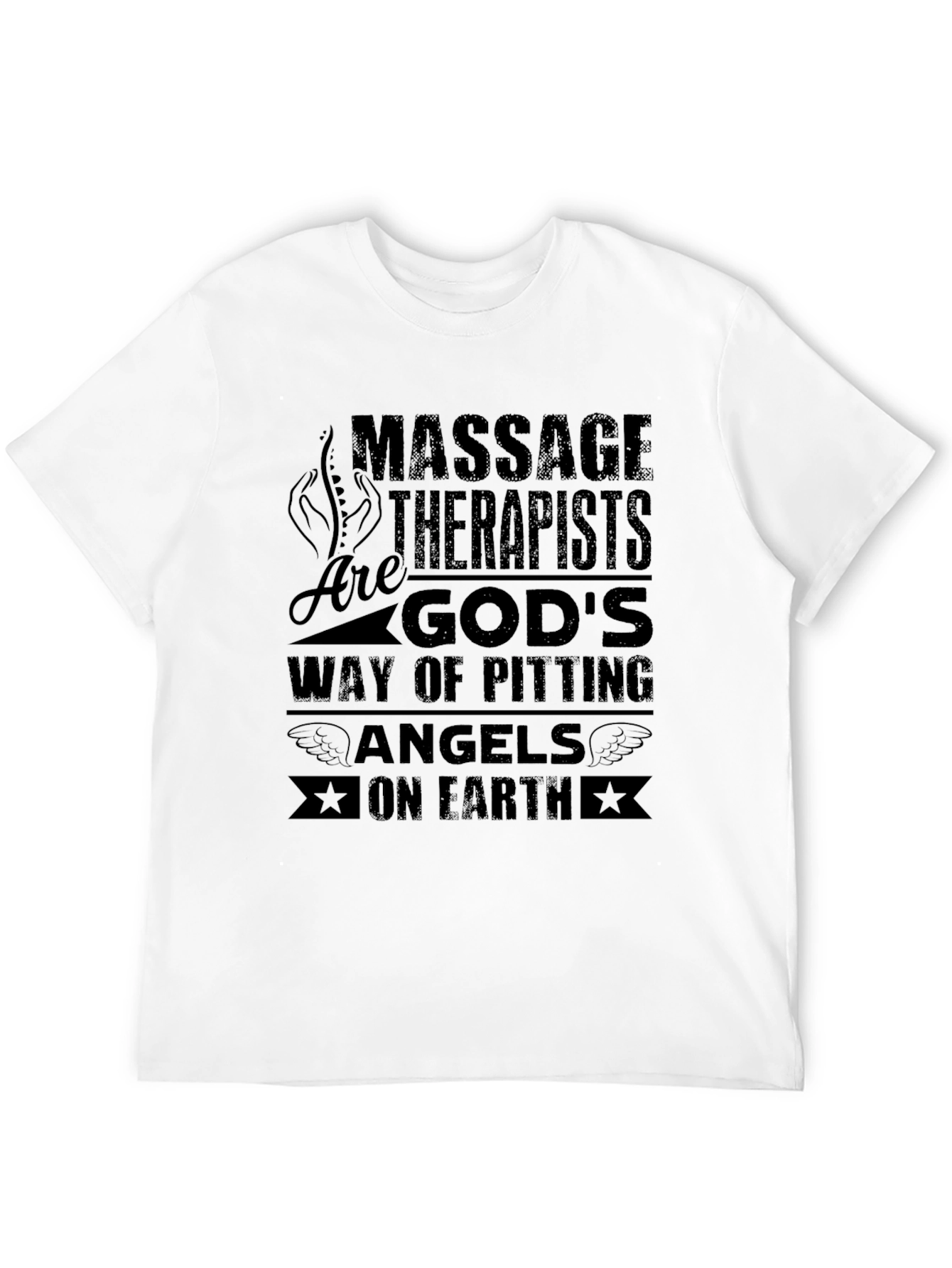Massage Therapist Angels on Earth Graphic Tee