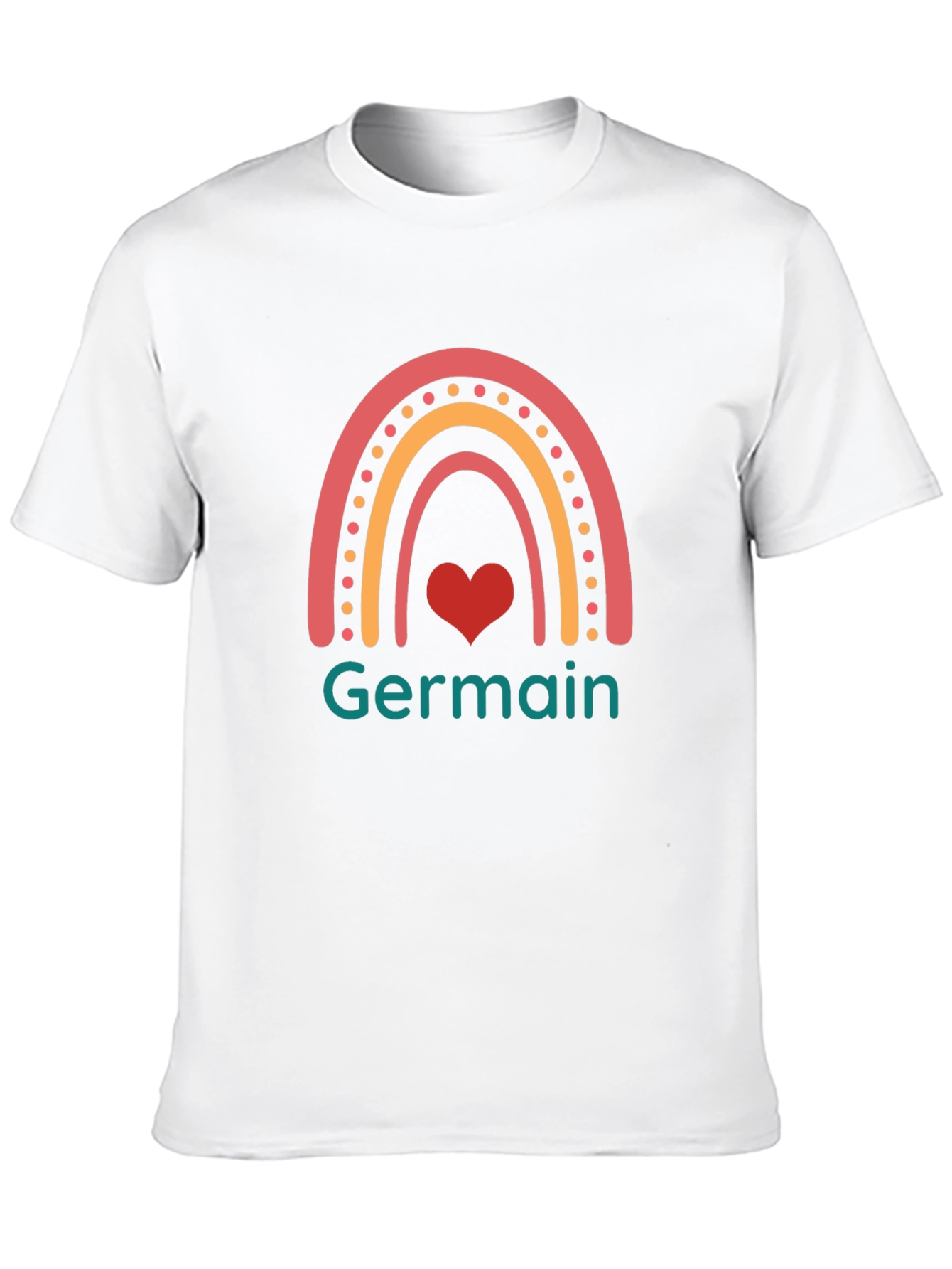 Germain Rainbow Heart T-Shirt - Mens Black Tee