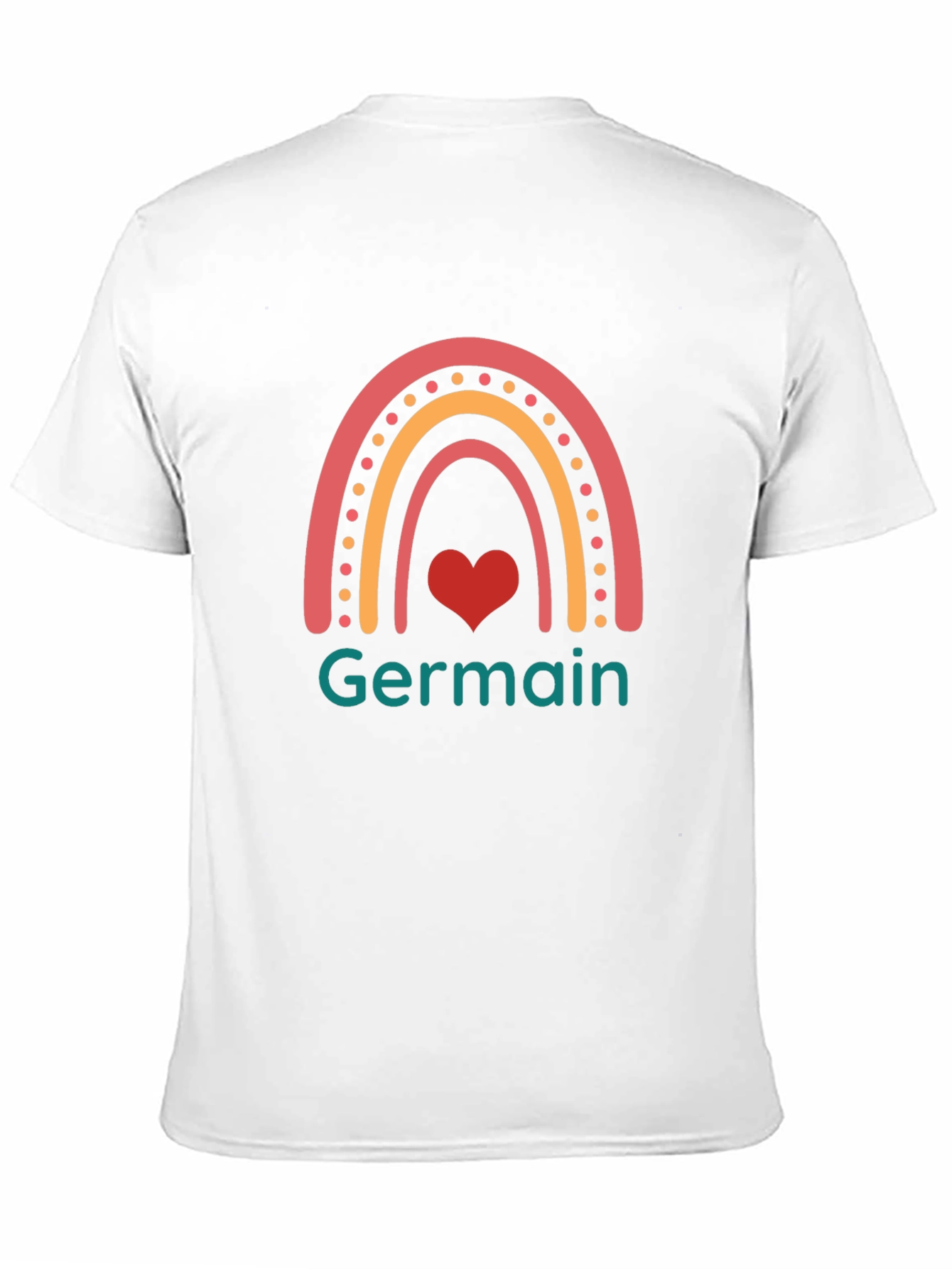 Germain Rainbow Heart T-Shirt - Mens Black Tee