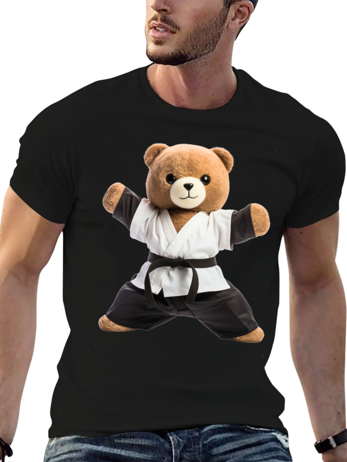 Karate Bear T-Shirt - Black Belt Style
