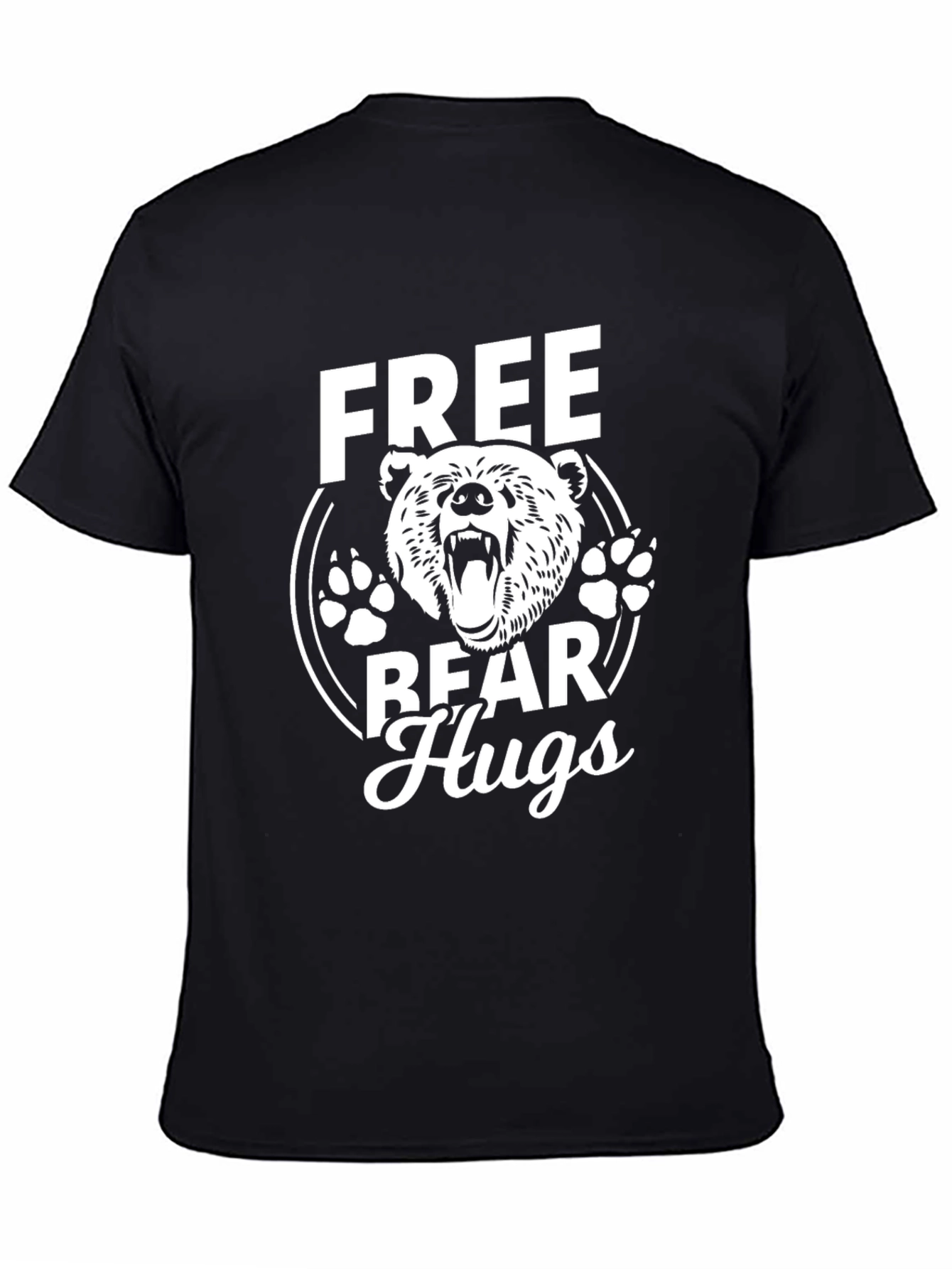 Free Bear Hugs Graphic Tee - Black