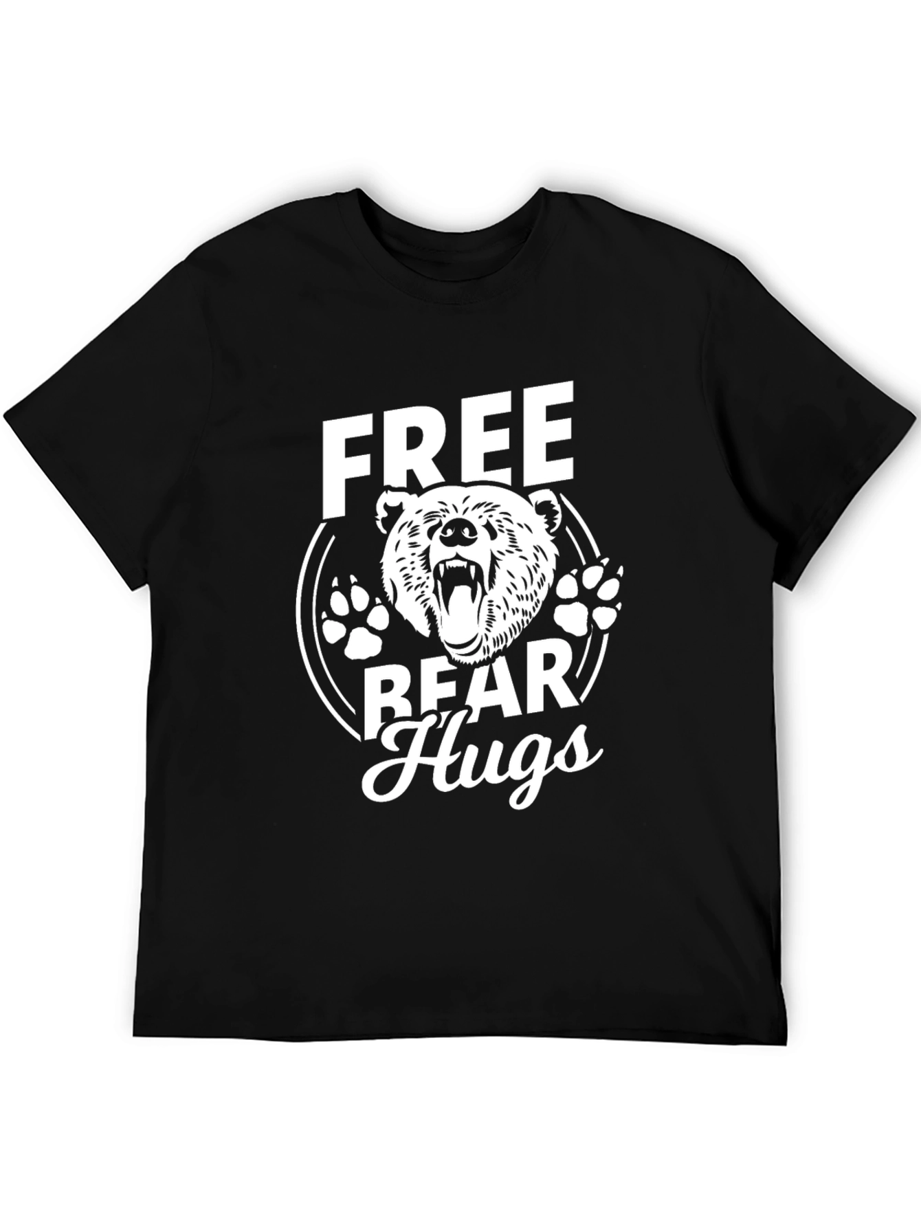 Free Bear Hugs Graphic Tee - Black