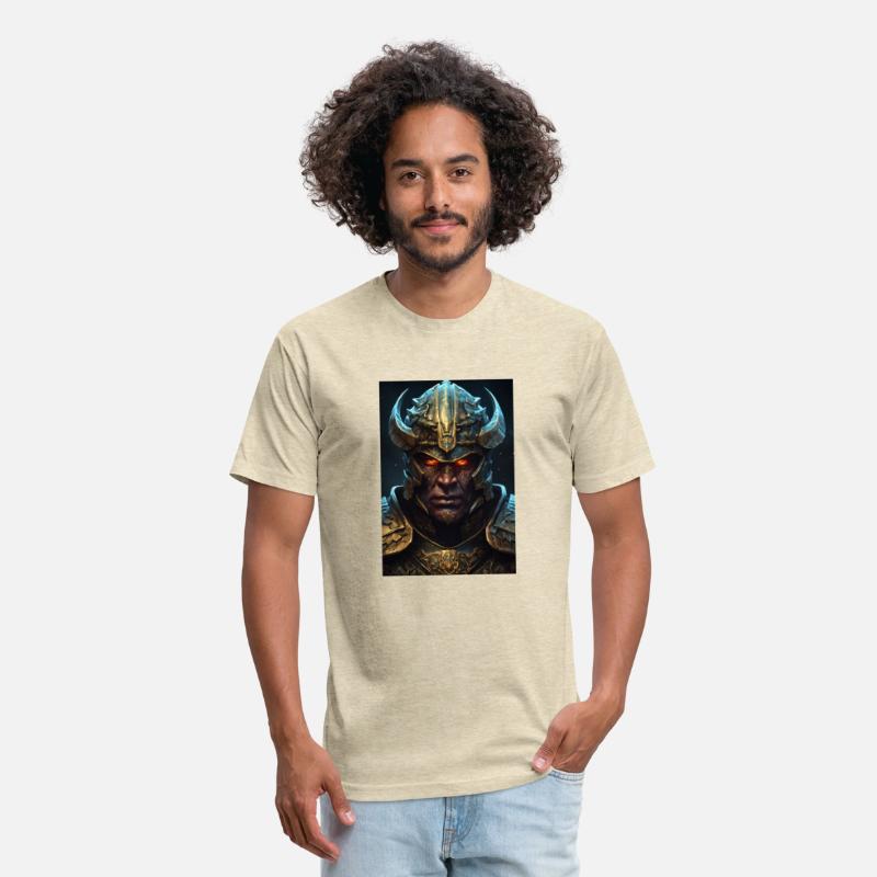 a close up of an orc wearing a helmet