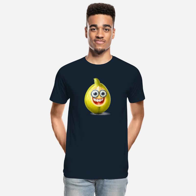 A melone with funny face cartoon style