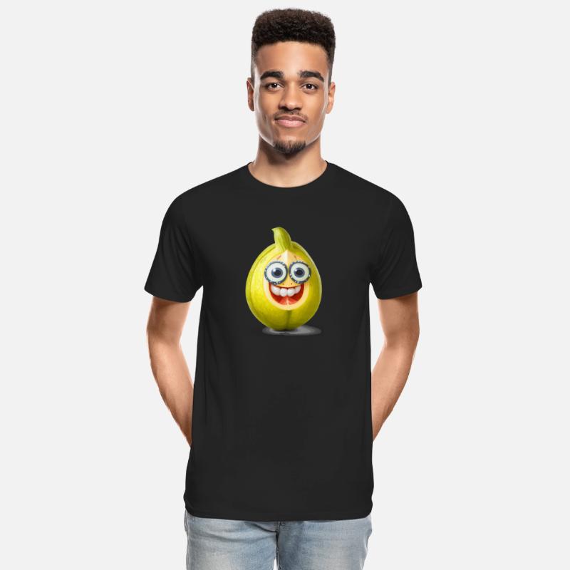 A melone with funny face cartoon style